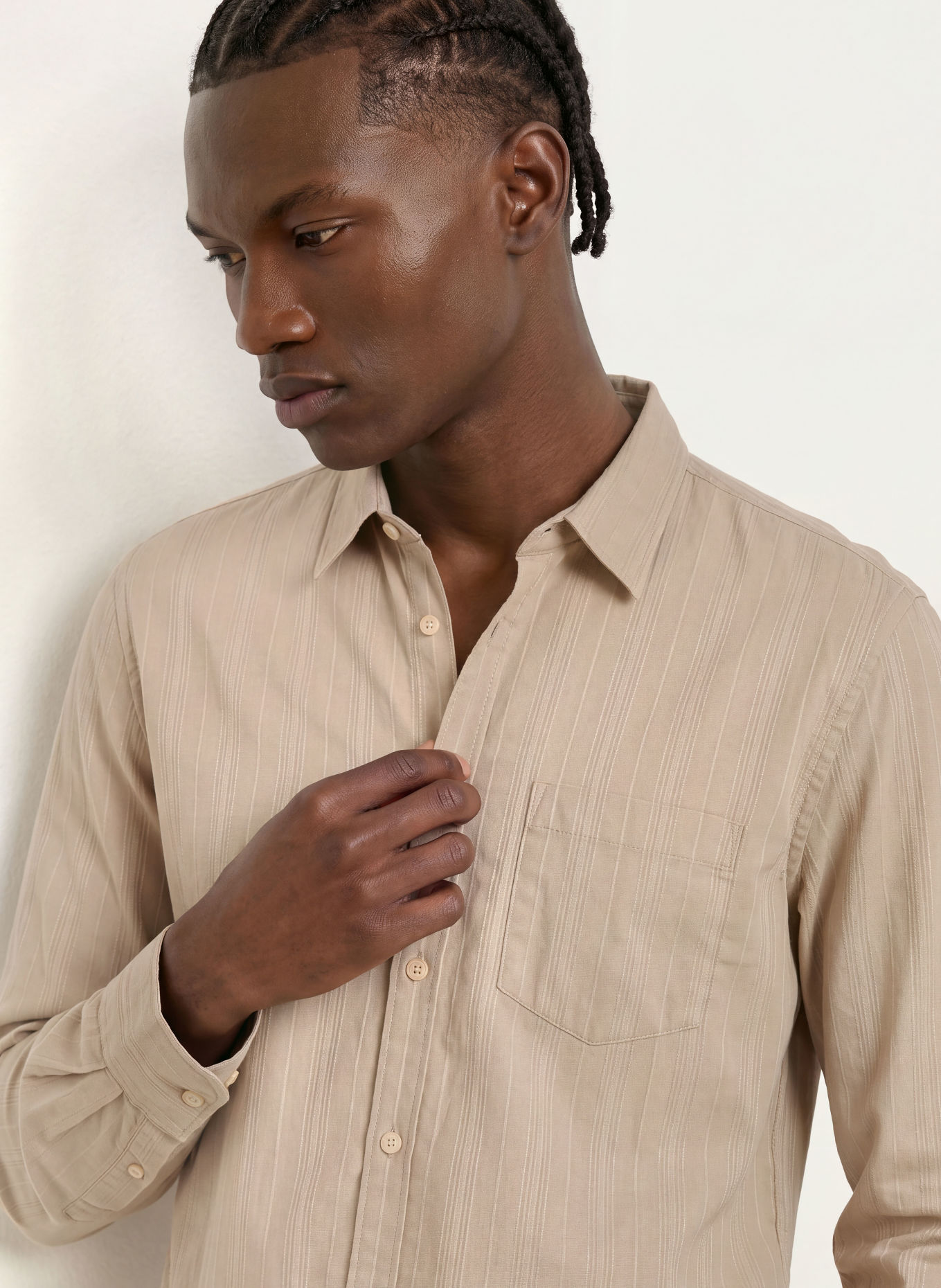 ALLSAINTS Hemd DUKE Regular Fit: BRAUN