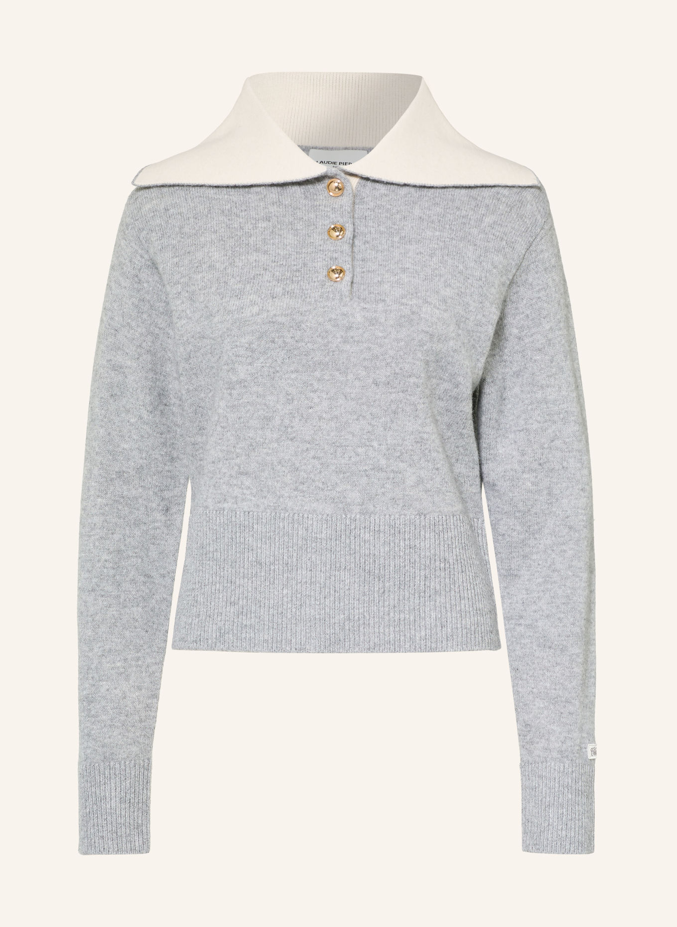 CLAUDIE PIERLOT Sweter: SZARY / KREMOWY