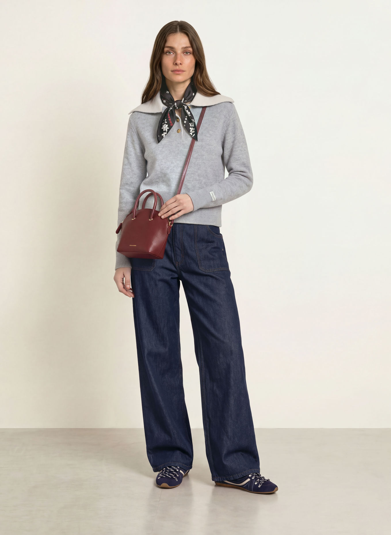 CLAUDIE PIERLOT Sweter: SZARY / KREMOWY
