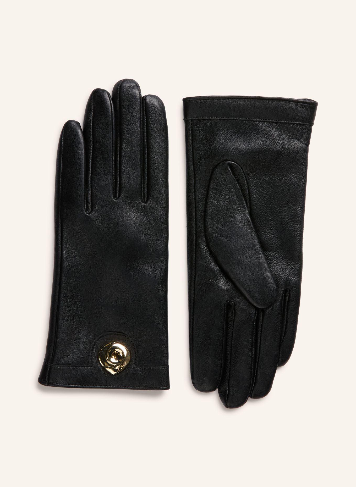 CLAUDIE PIERLOT Lederhandschuhe: SCHWARZ