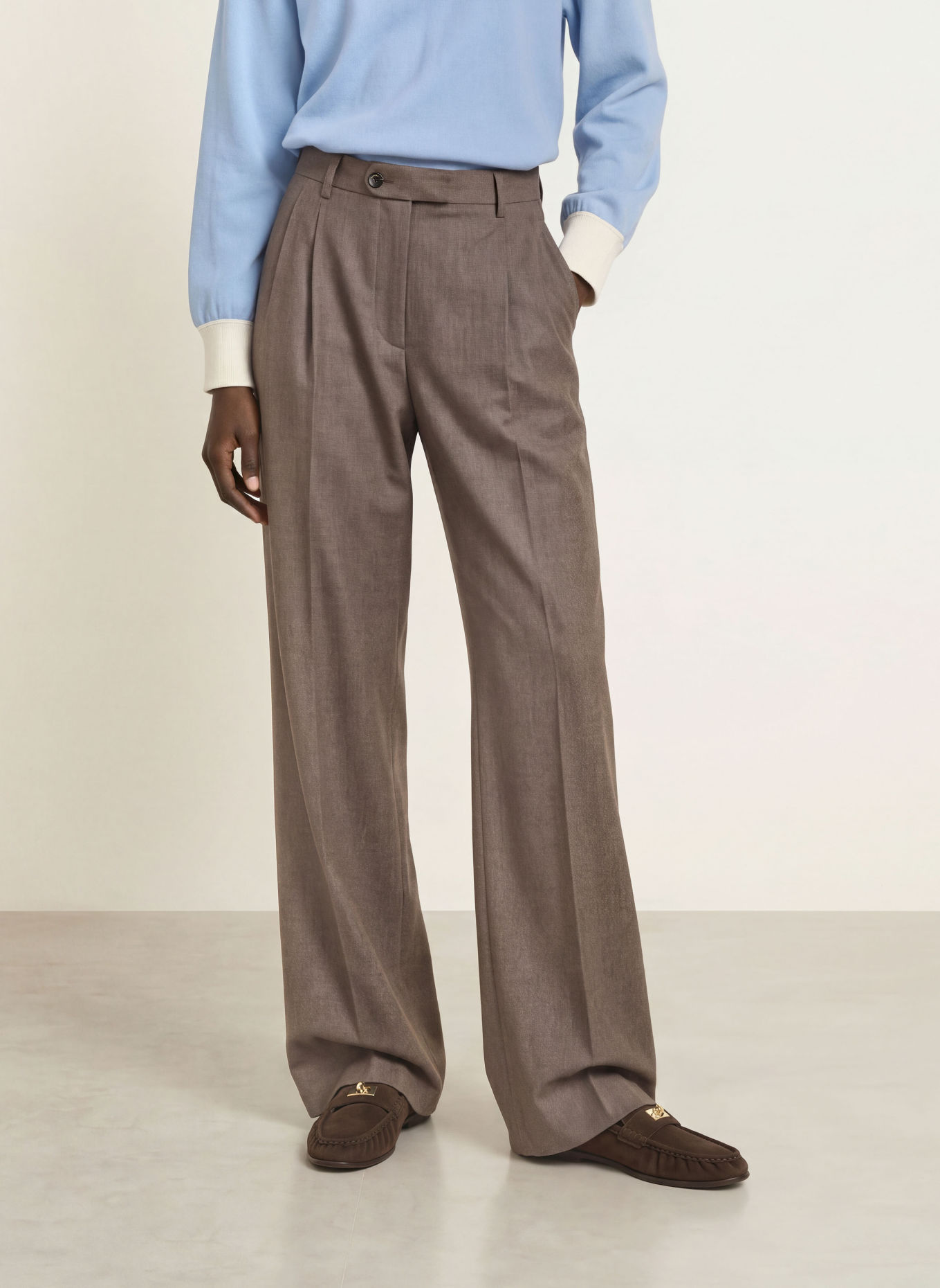 SANDRO Marlenehose: TAUPE