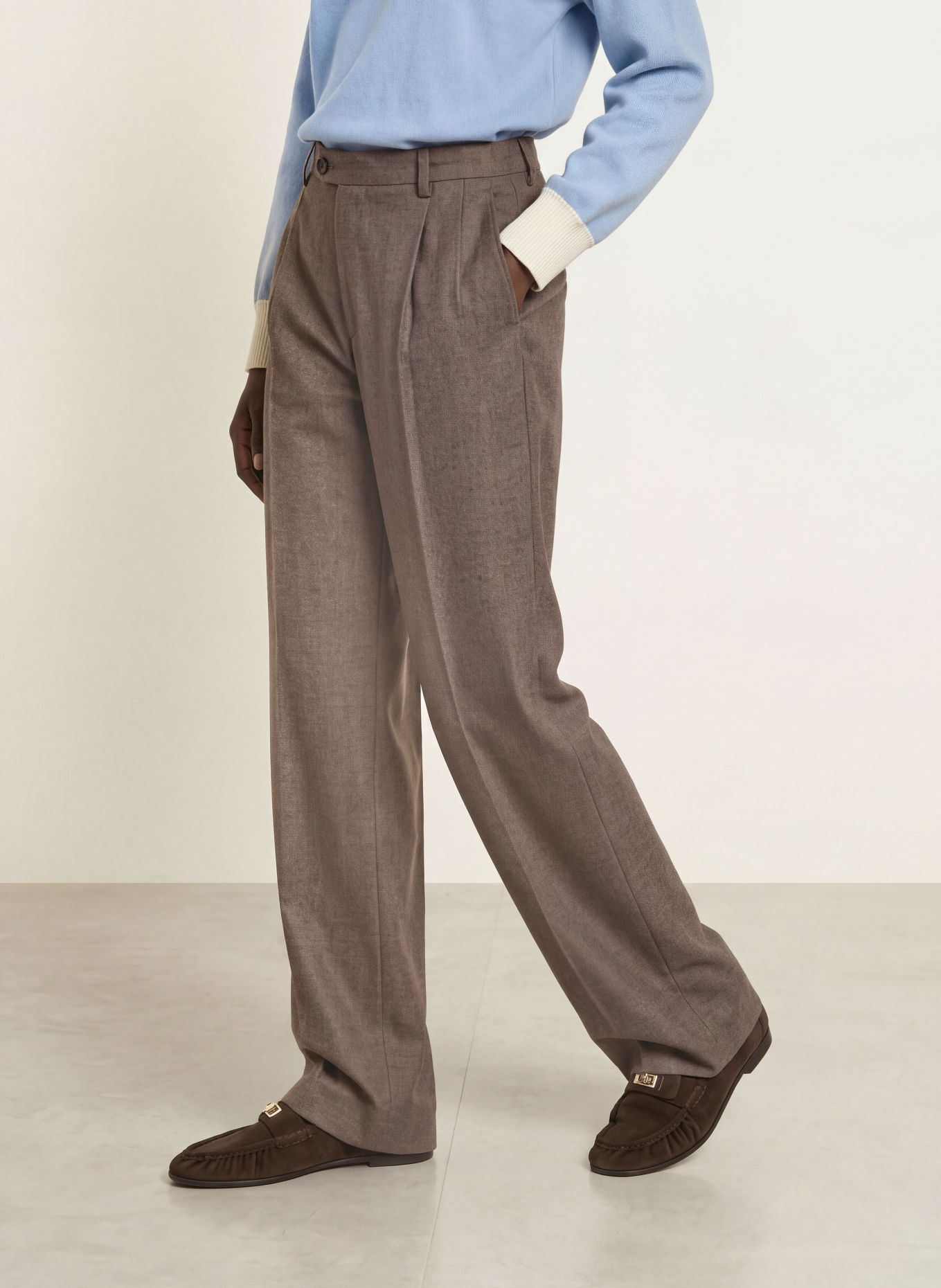 SANDRO Marlenehose: TAUPE