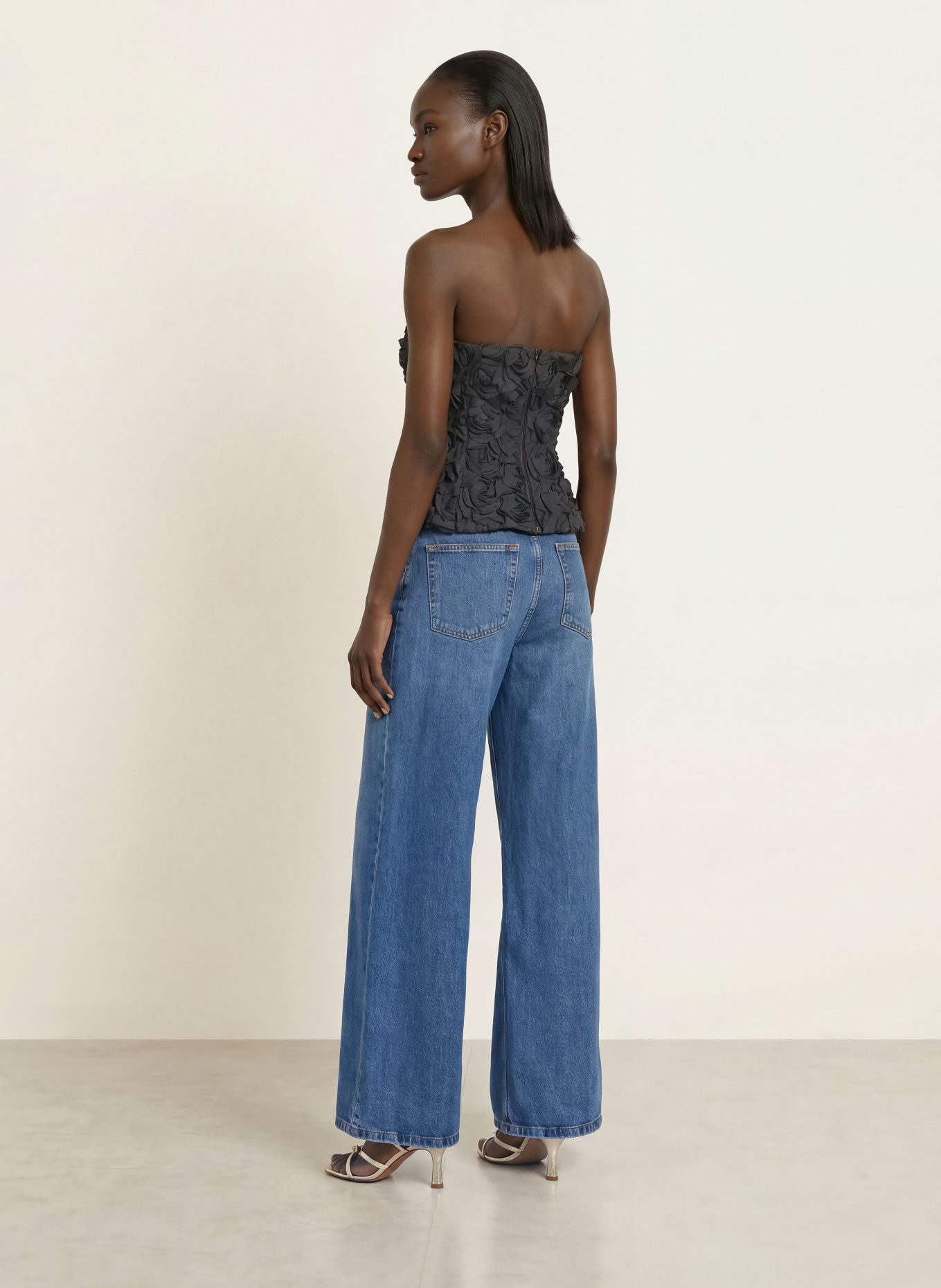 maje Off-Shoulder-Top: SCHWARZ