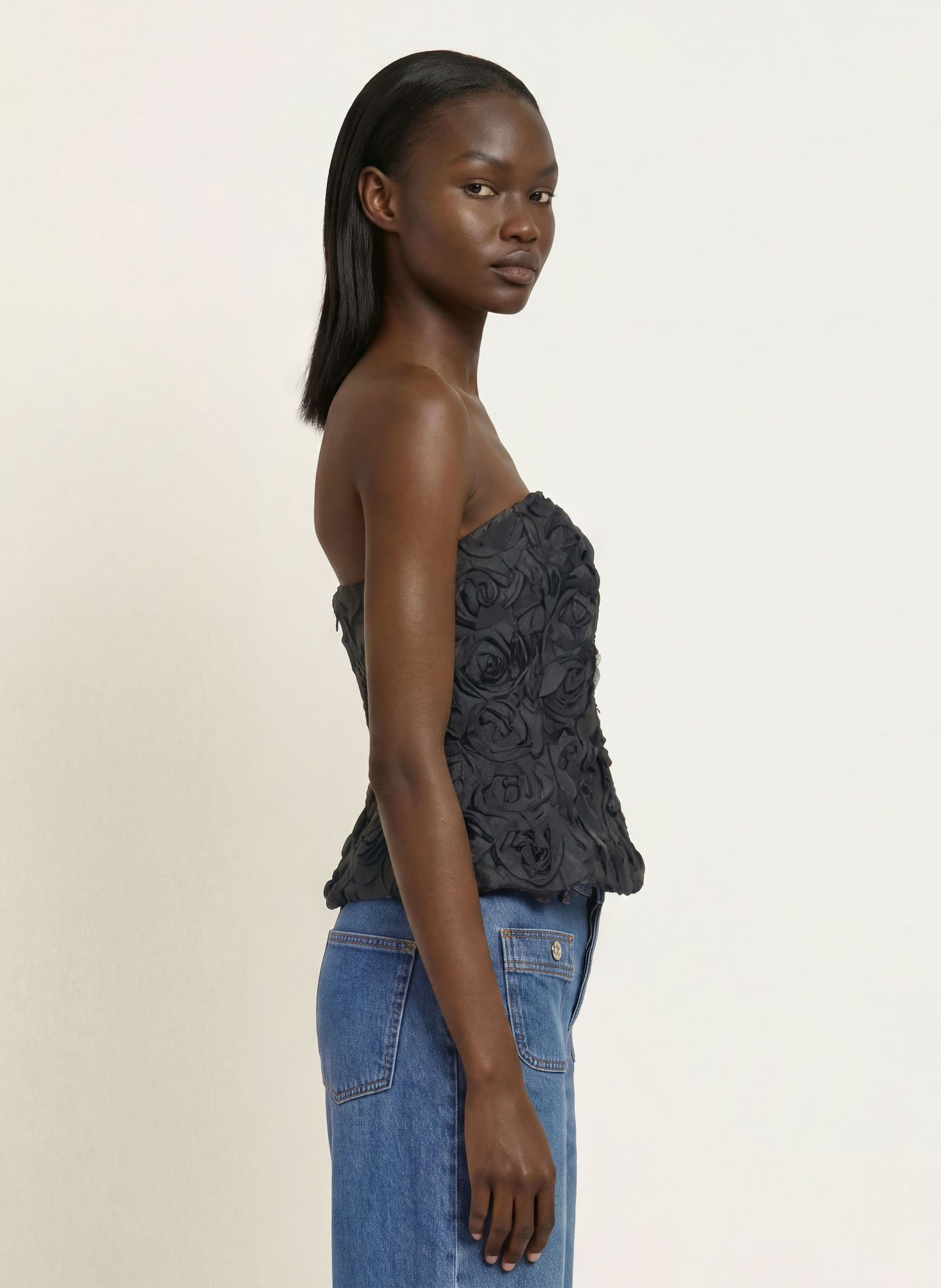 maje Off-Shoulder-Top: SCHWARZ