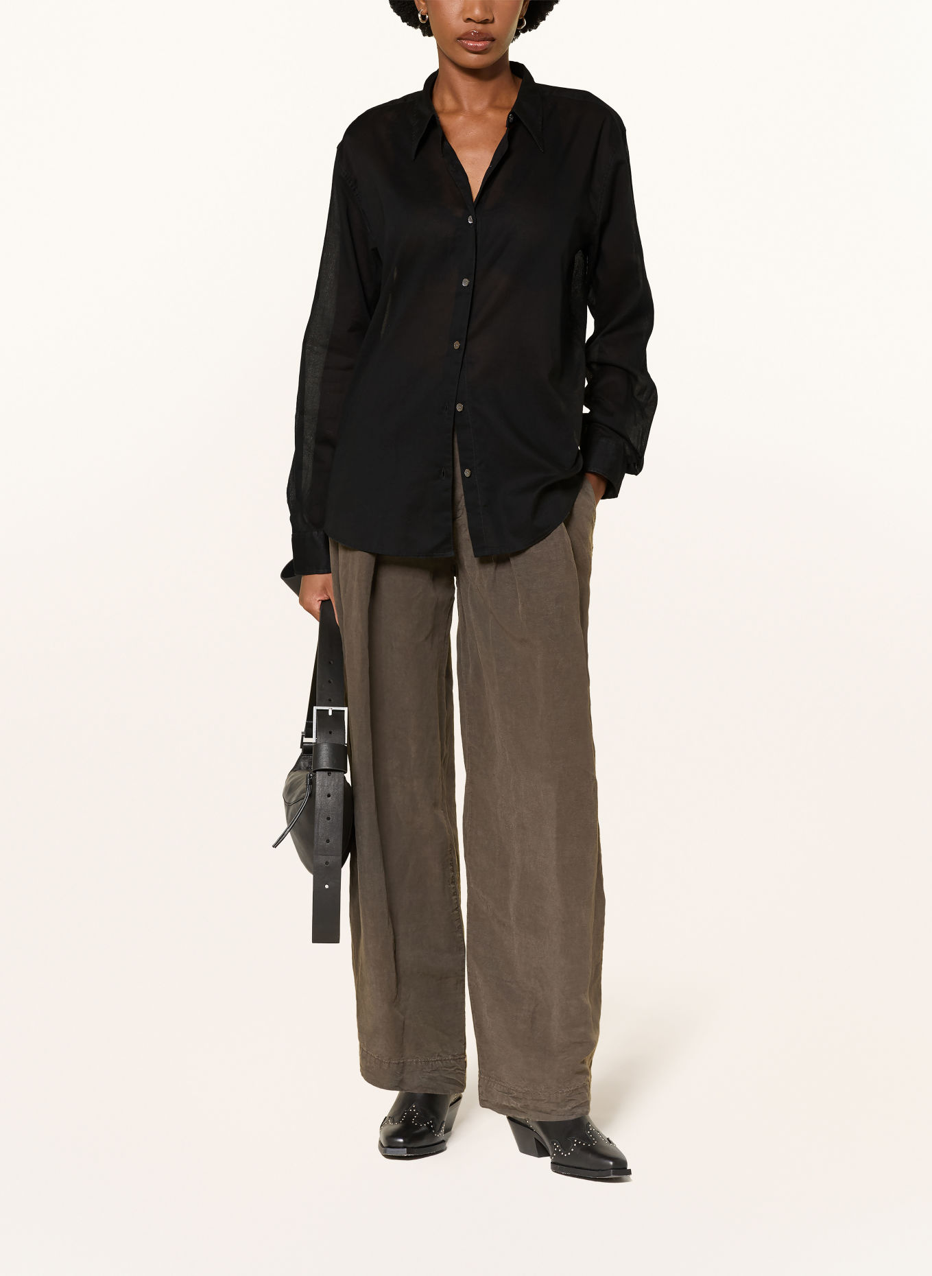 ALLSAINTS Hemdbluse SIMONE: SCHWARZ