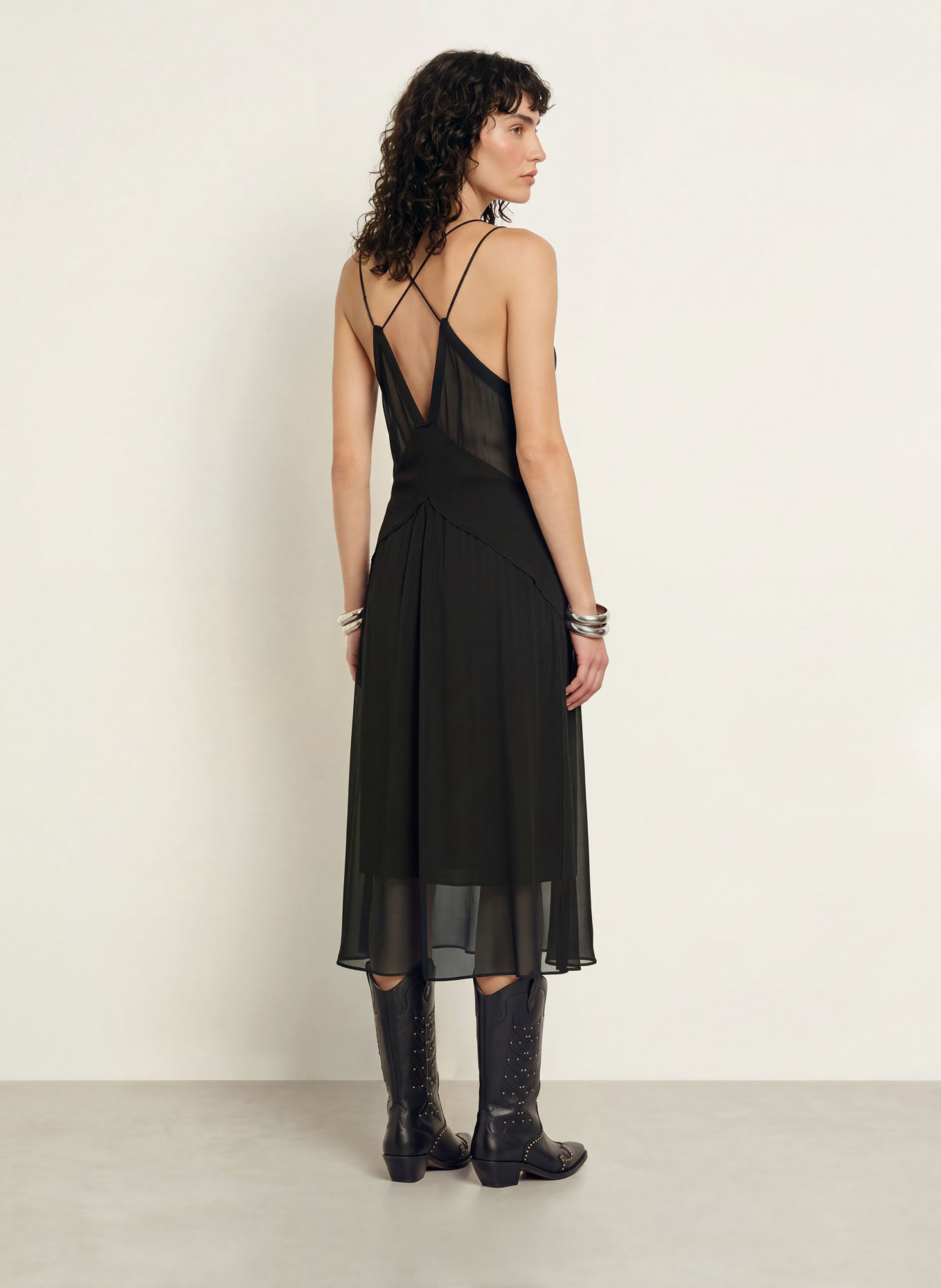 ALLSAINTS FAWN Dress: BLACK