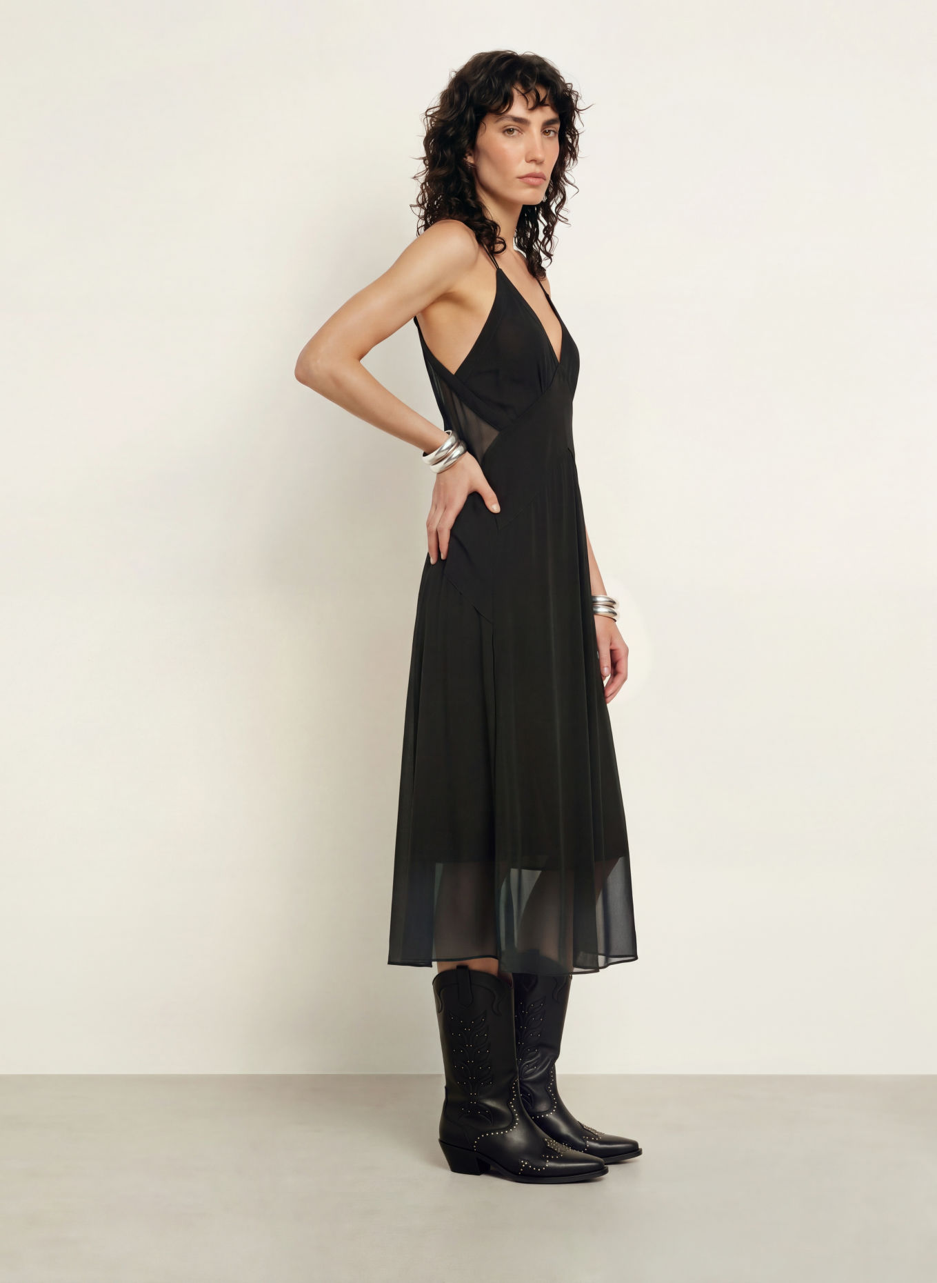 ALLSAINTS FAWN Dress: BLACK