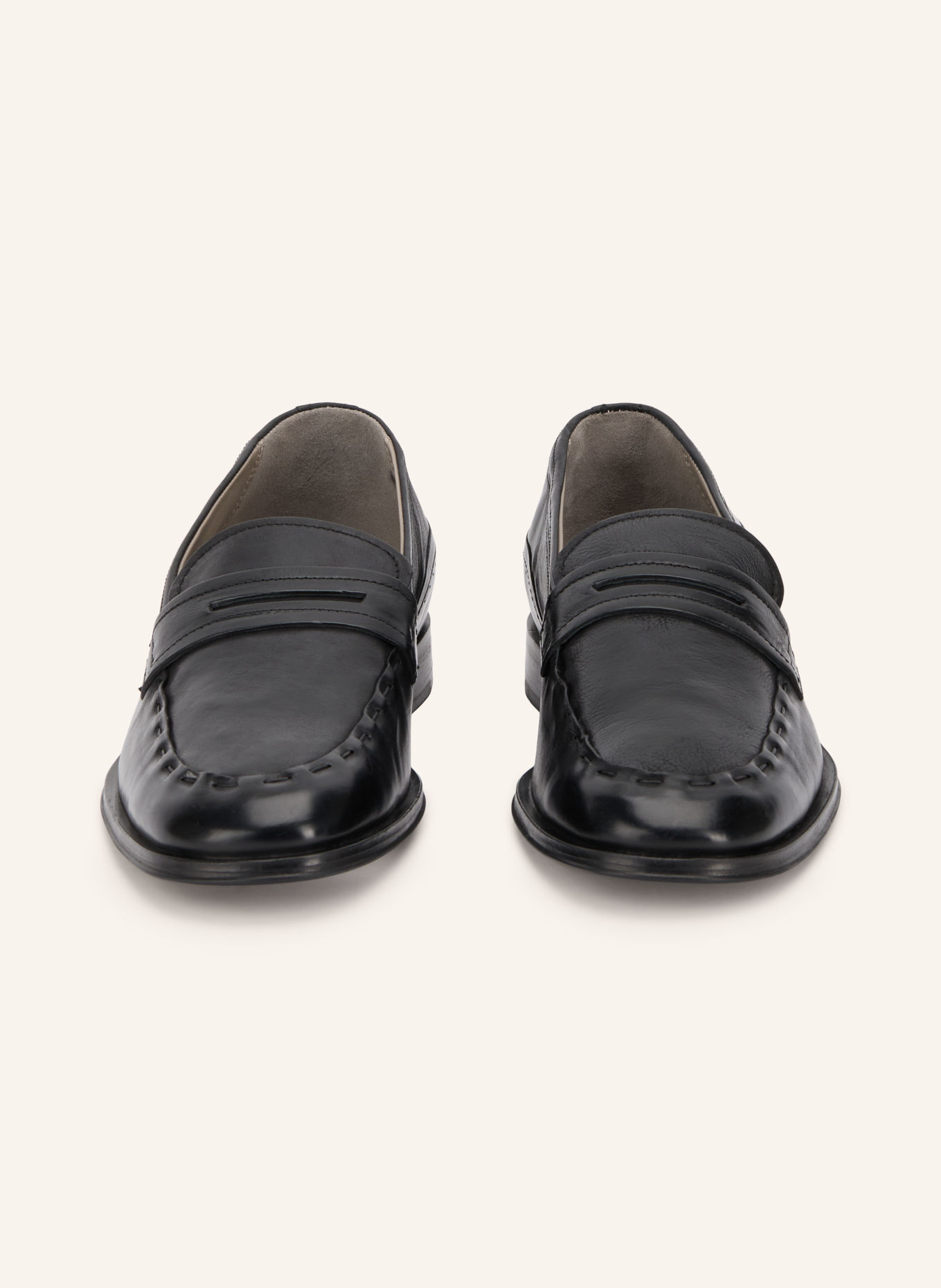 ALLSAINTS JULES Penny loafer: BLACK