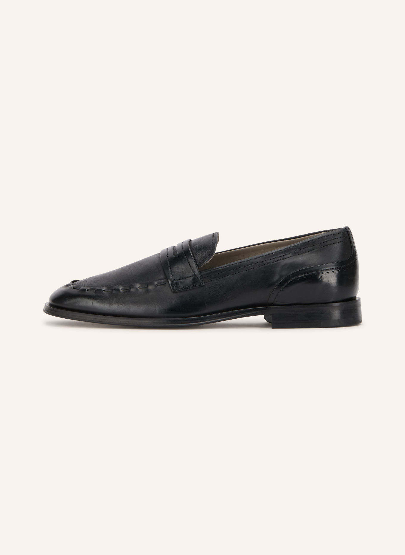 ALLSAINTS JULES Penny loafer: BLACK