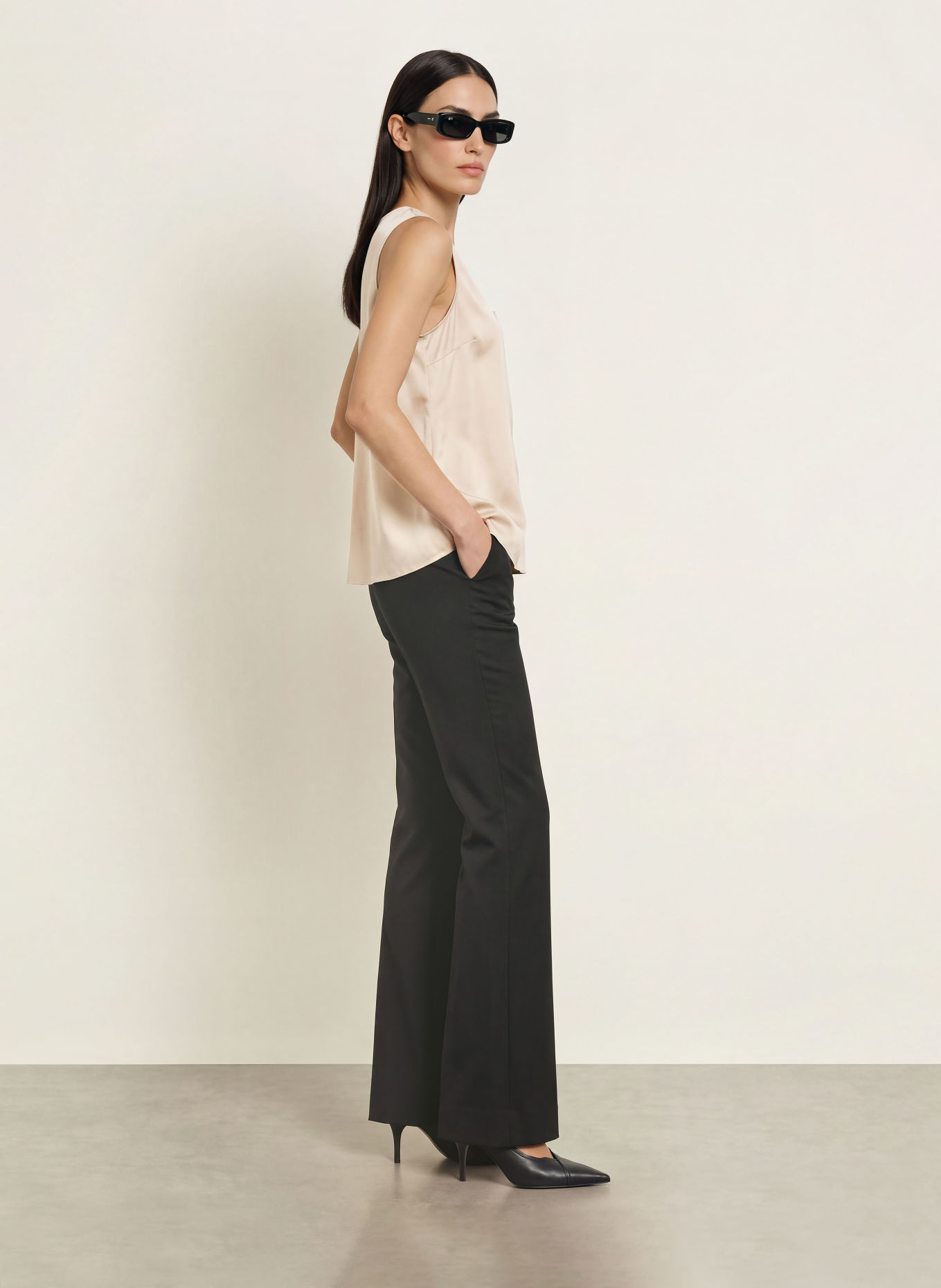 ALLSAINTS MILLA Blouse with Silk: ECRU
