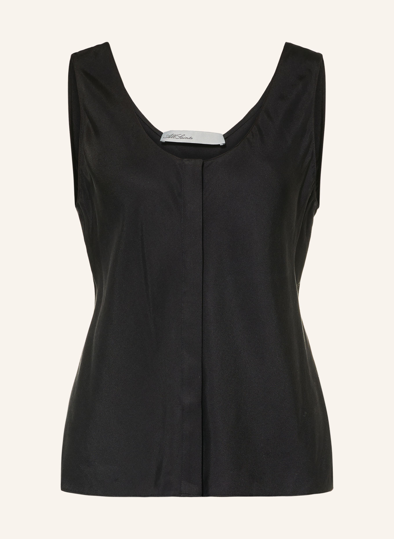ALLSAINTS Blusentop MILLA mit Seide: SCHWARZ