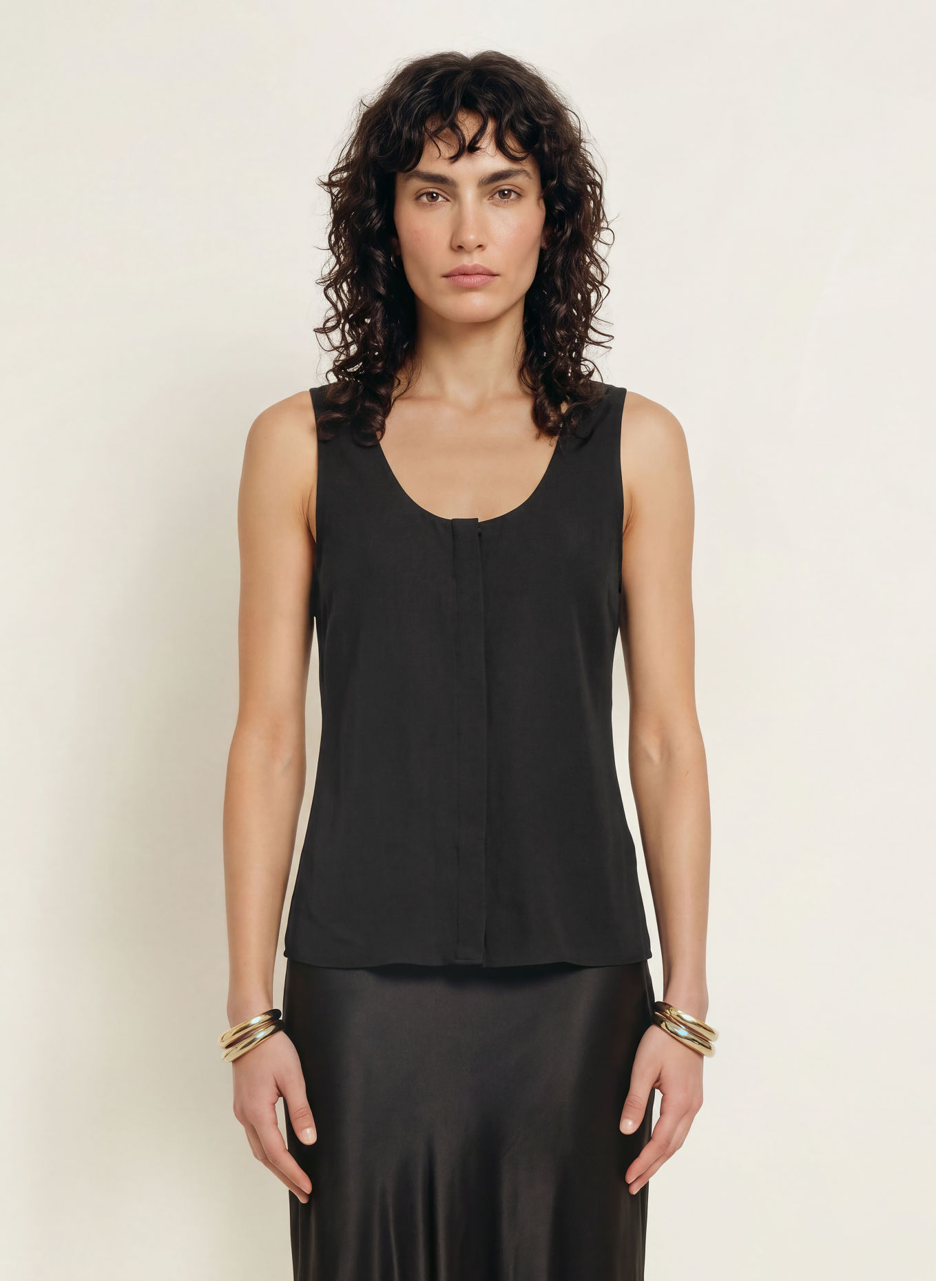 ALLSAINTS Blusentop MILLA mit Seide: SCHWARZ