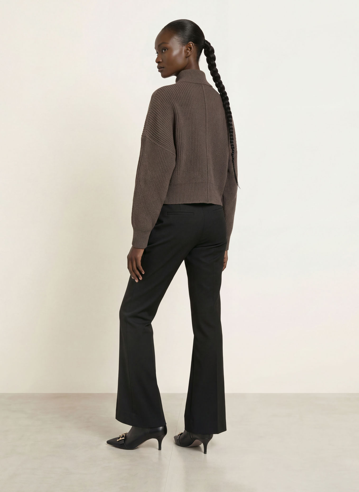 ALLSAINTS Bootcut-Hose SOLACE: SCHWARZ
