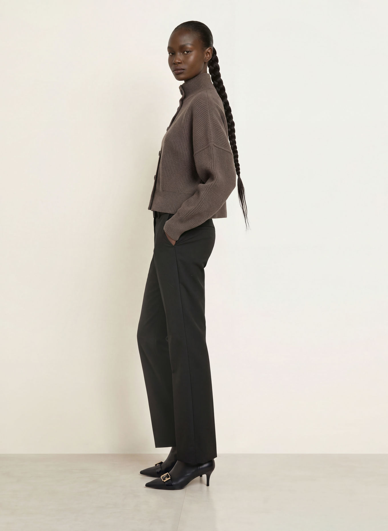 ALLSAINTS Bootcut-Hose SOLACE: SCHWARZ