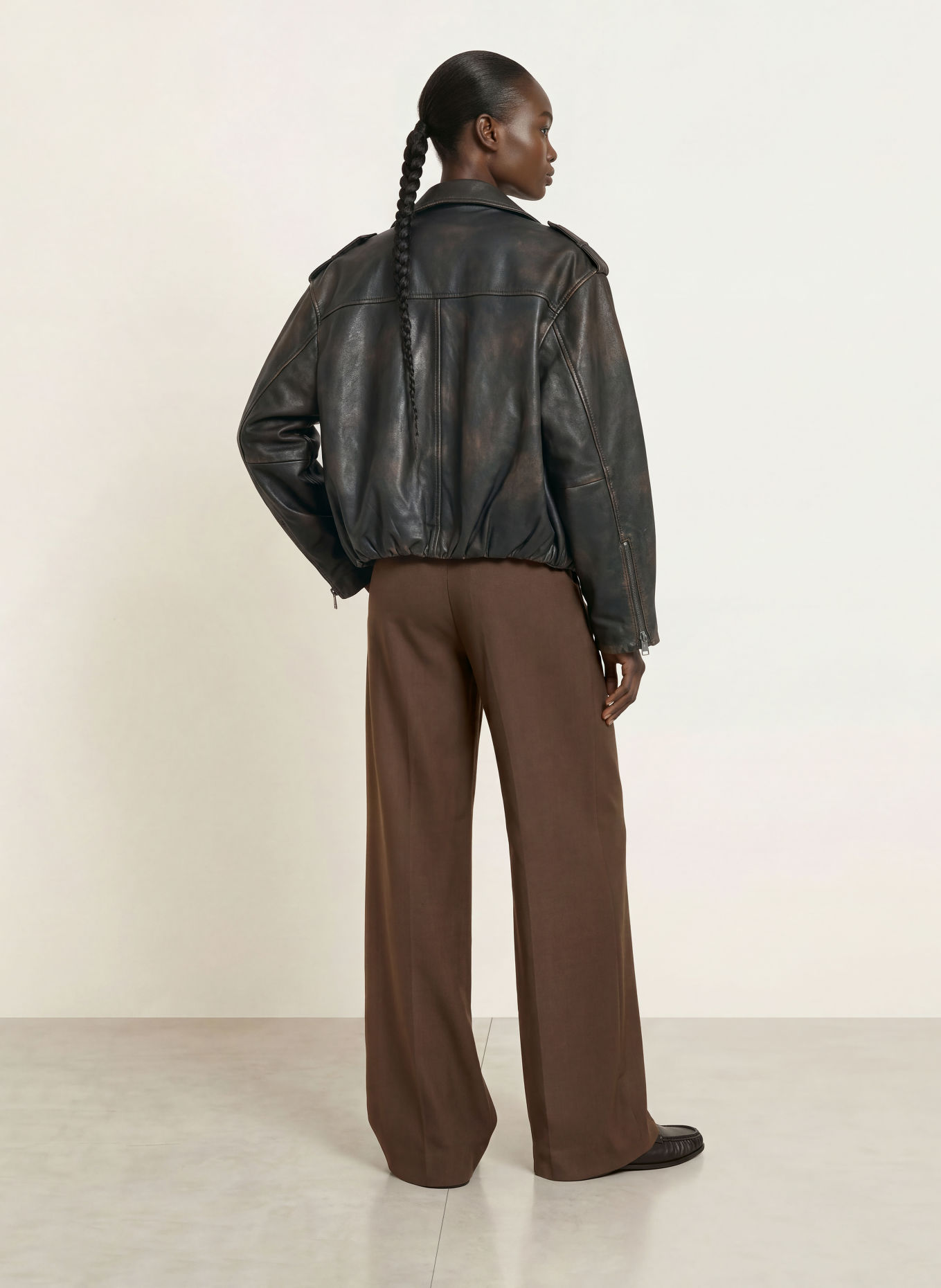 ALLSAINTS Marlene-broek LAURA: MARRON FONCÉ
