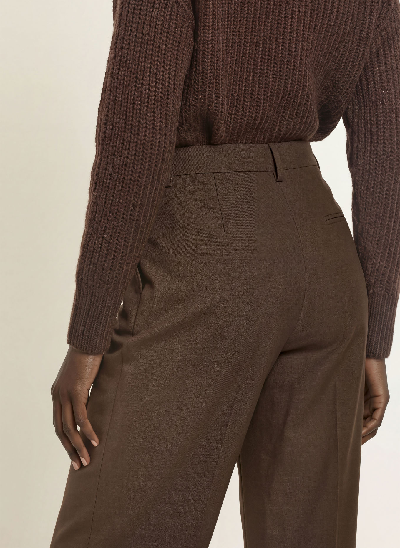 ALLSAINTS Marlene-broek LAURA: MARRON FONCÉ