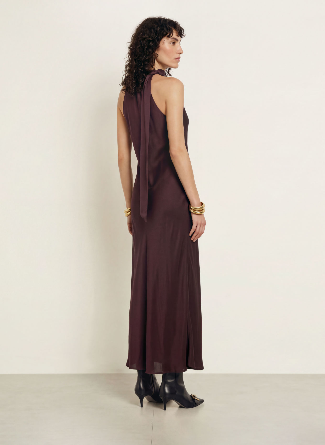 ALLSAINTS Schluppenkleid BERIL mit Seide: DUNKELROT