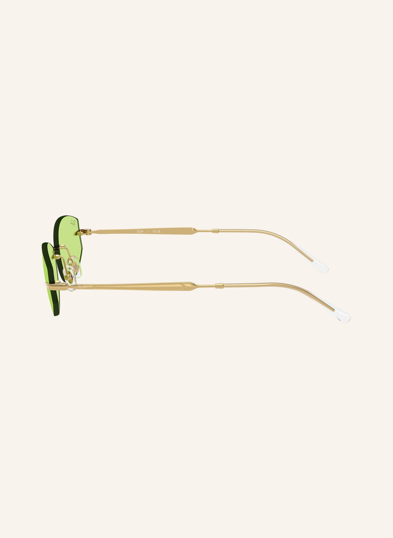 Ray-Ban Solbrille RB3792: GULD/LYSGRØNT