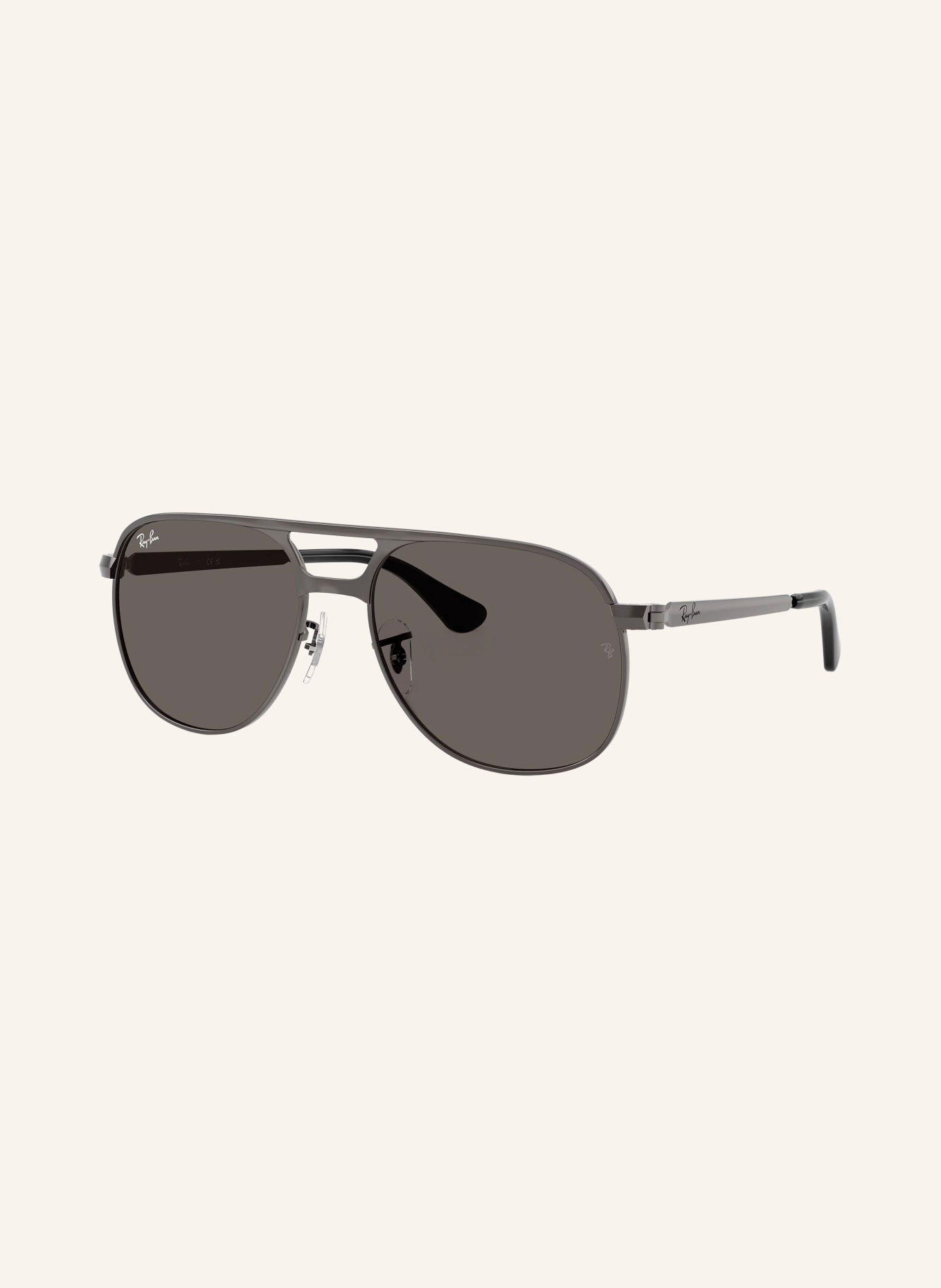 Ray-Ban Solbrille RB3793: PLATIN/ MØRKEGRÅ