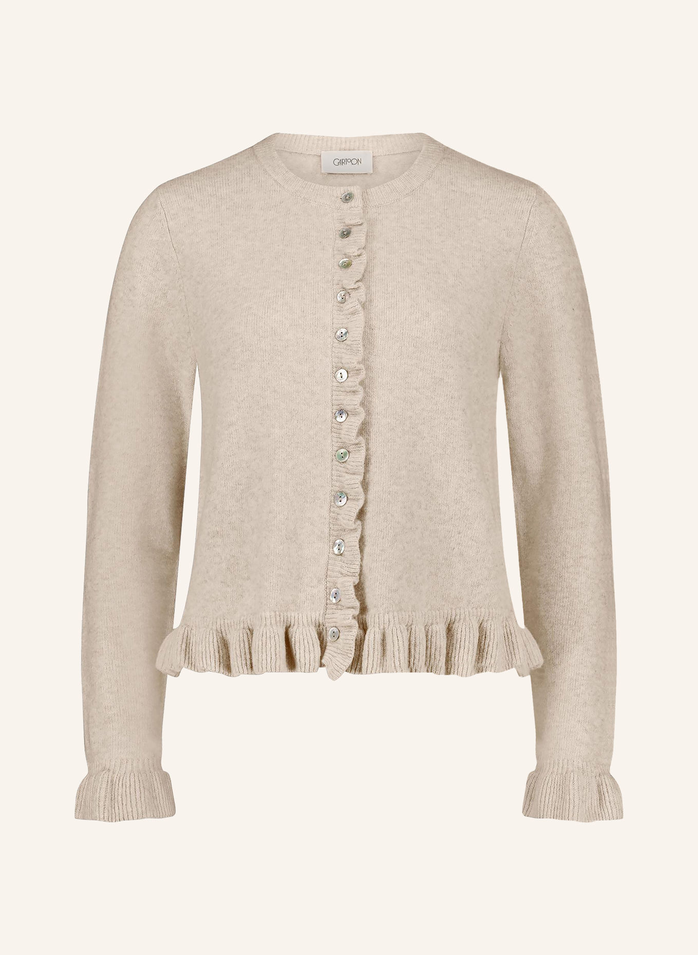 CARTOON Vest met ruches: BEIGE