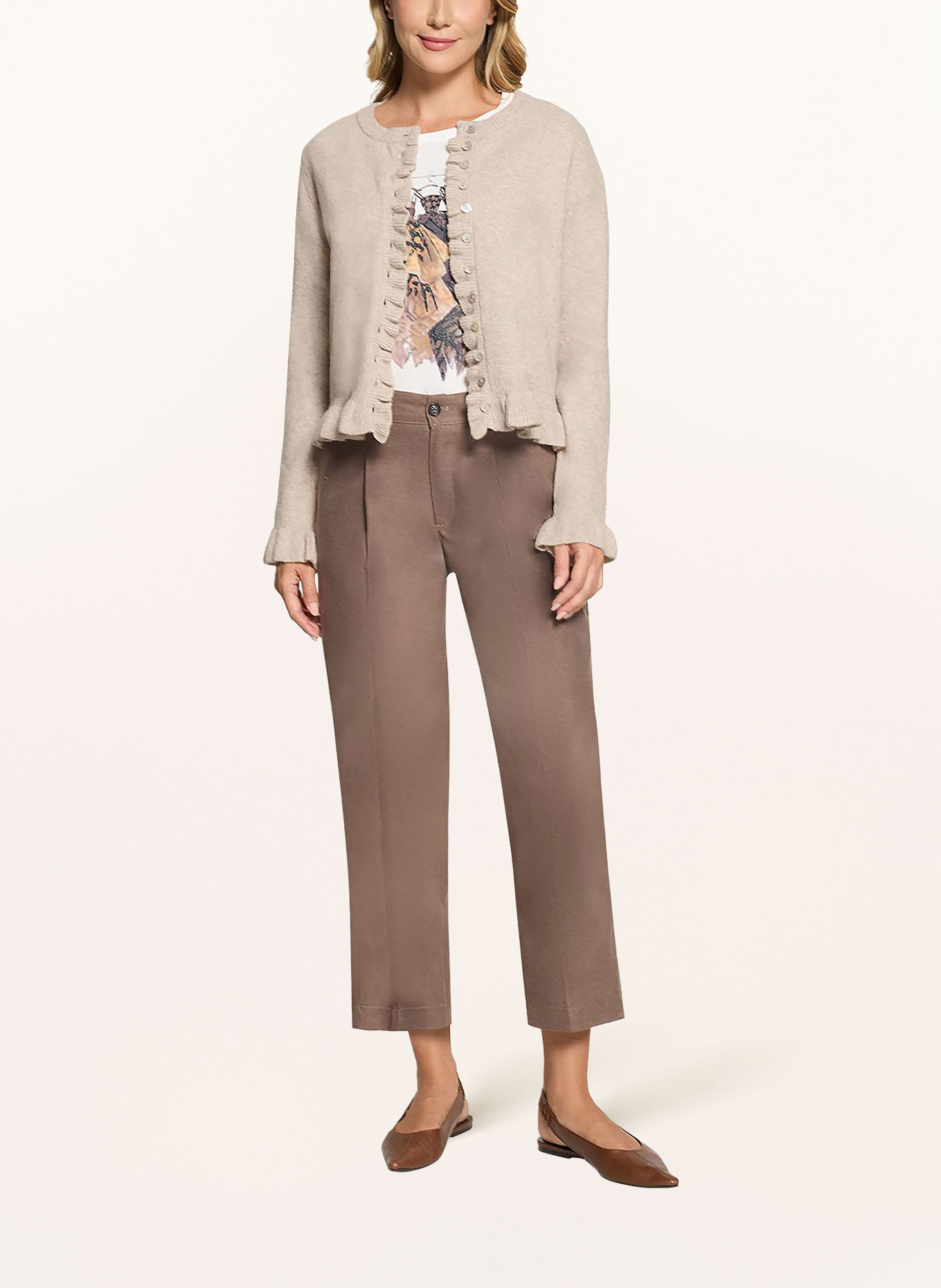 CARTOON Vest met ruches: BEIGE