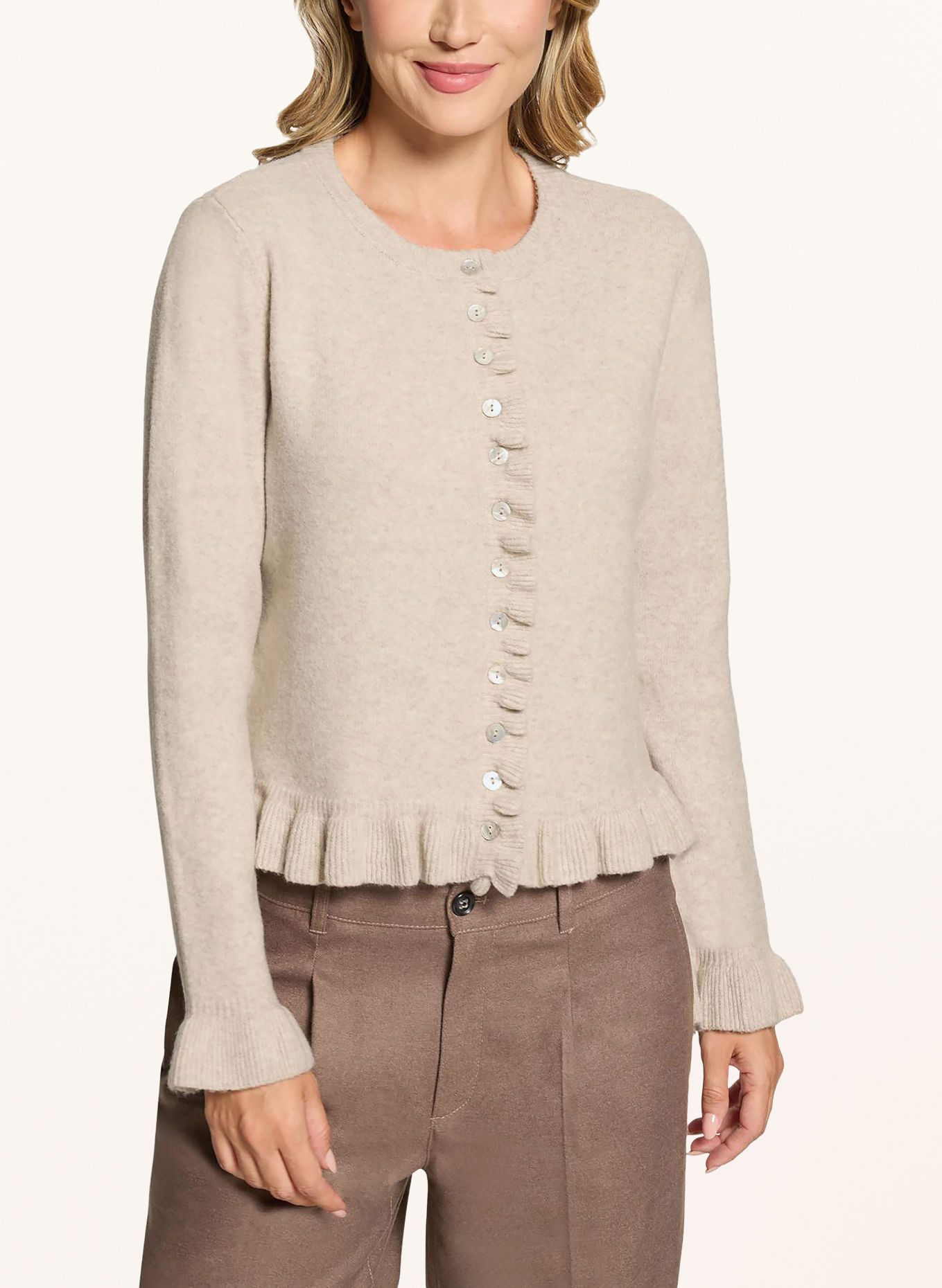 CARTOON Vest met ruches: BEIGE