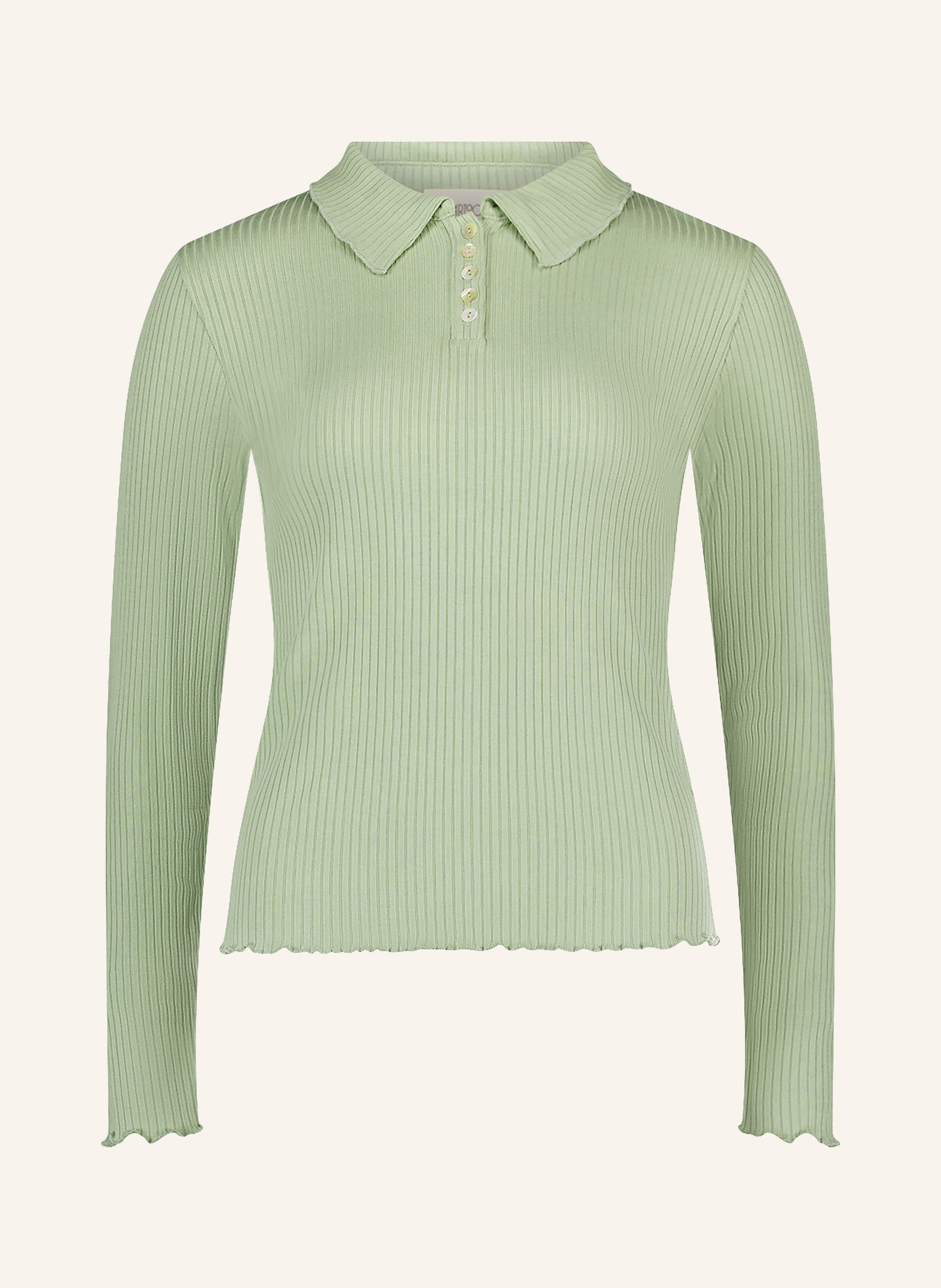 CARTOON Gebreid poloshirt: LICHTGROEN