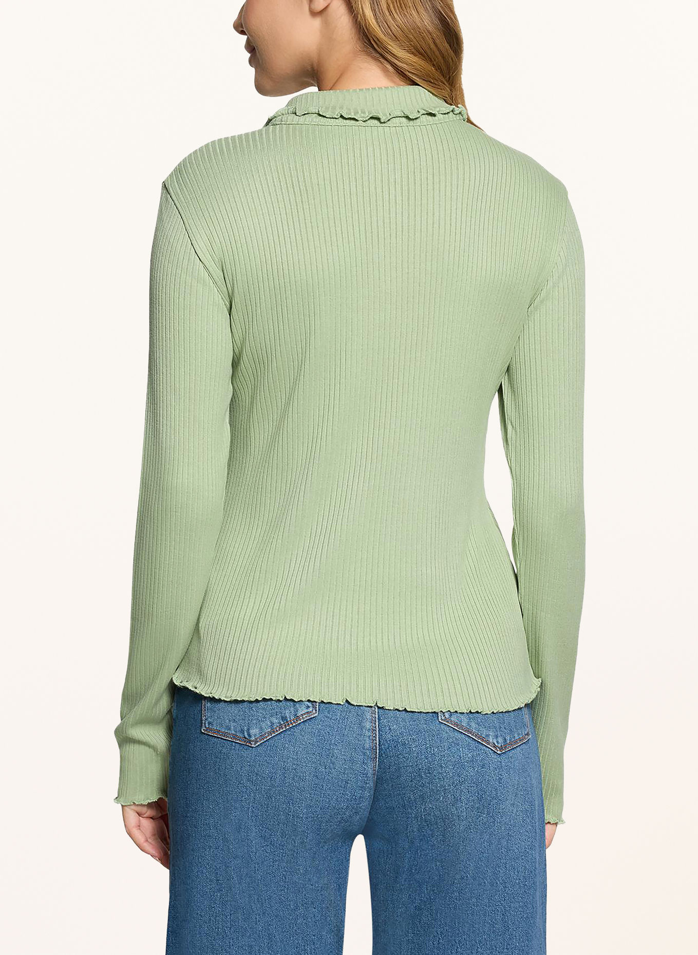 CARTOON Gebreid poloshirt: LICHTGROEN