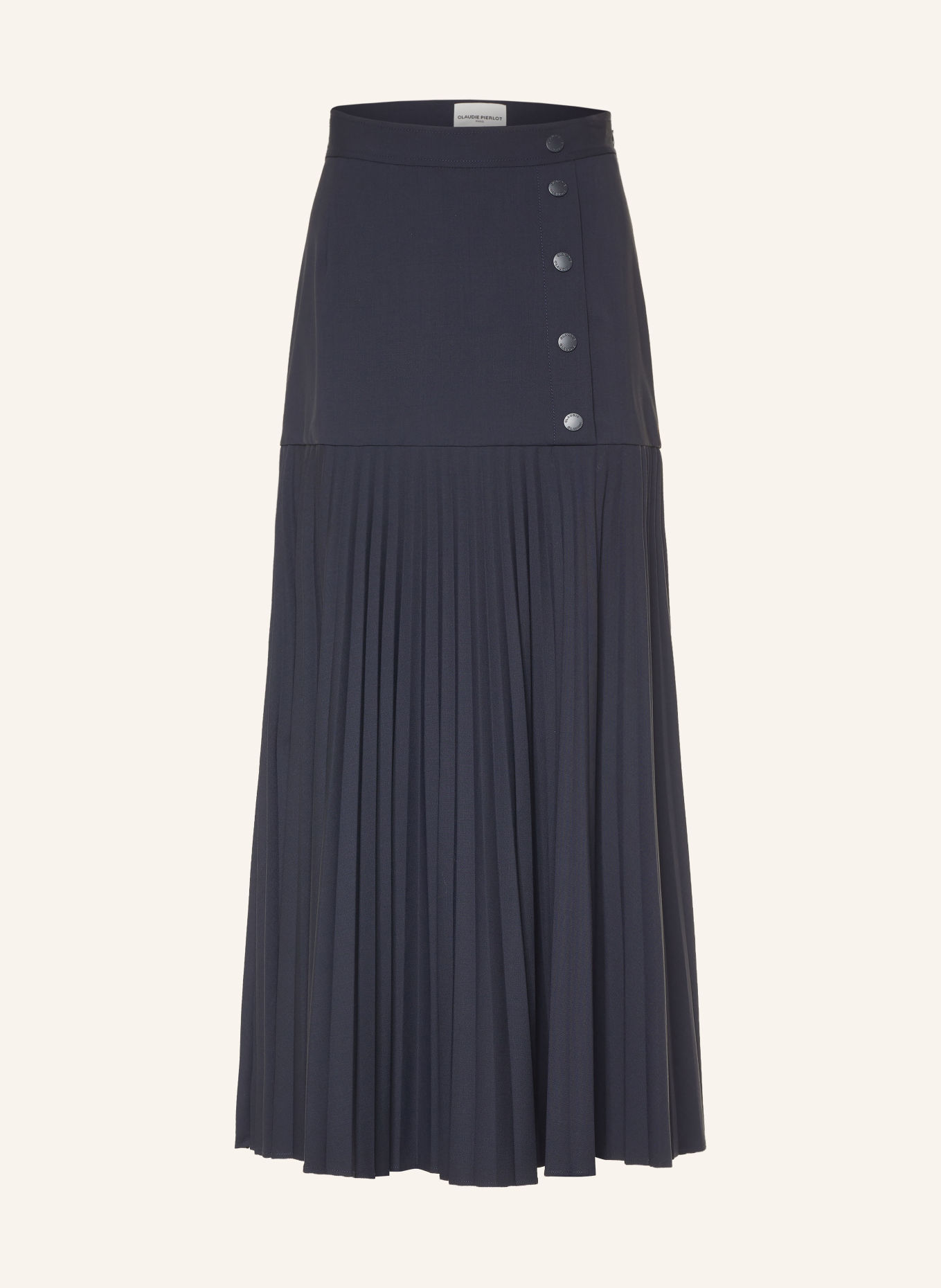 CLAUDIE PIERLOT Rock mit Plissees: DUNKELBLAU