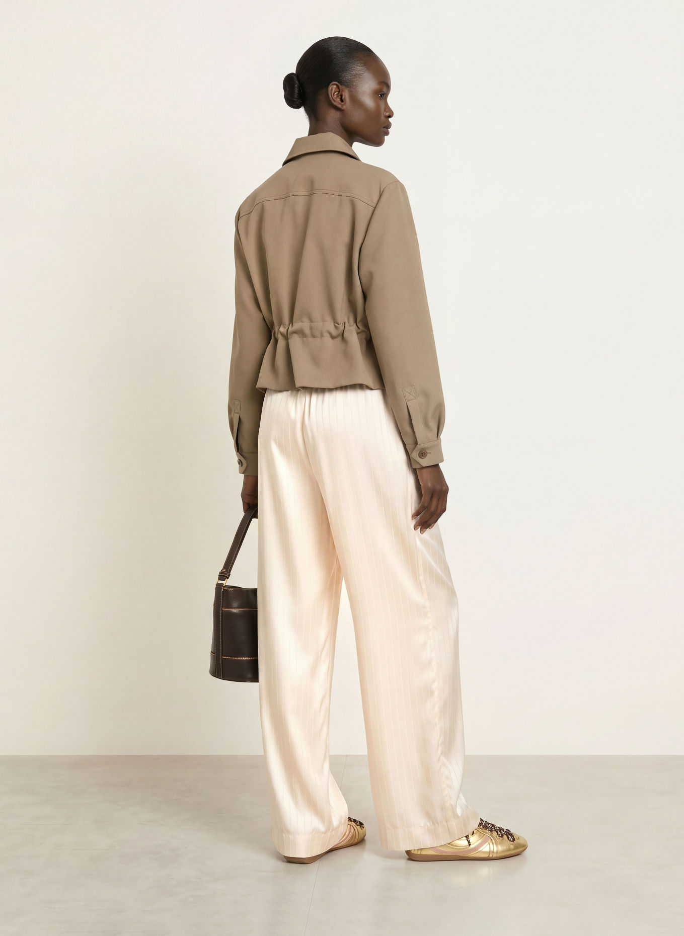 CLAUDIE PIERLOT Satinhose: CREME