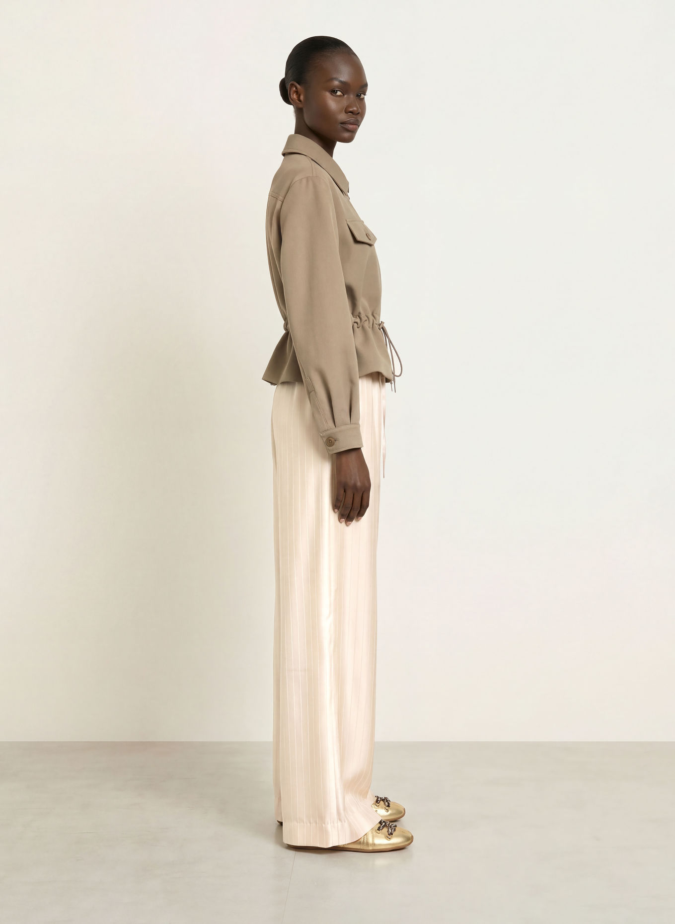 CLAUDIE PIERLOT Satinhose: CREME