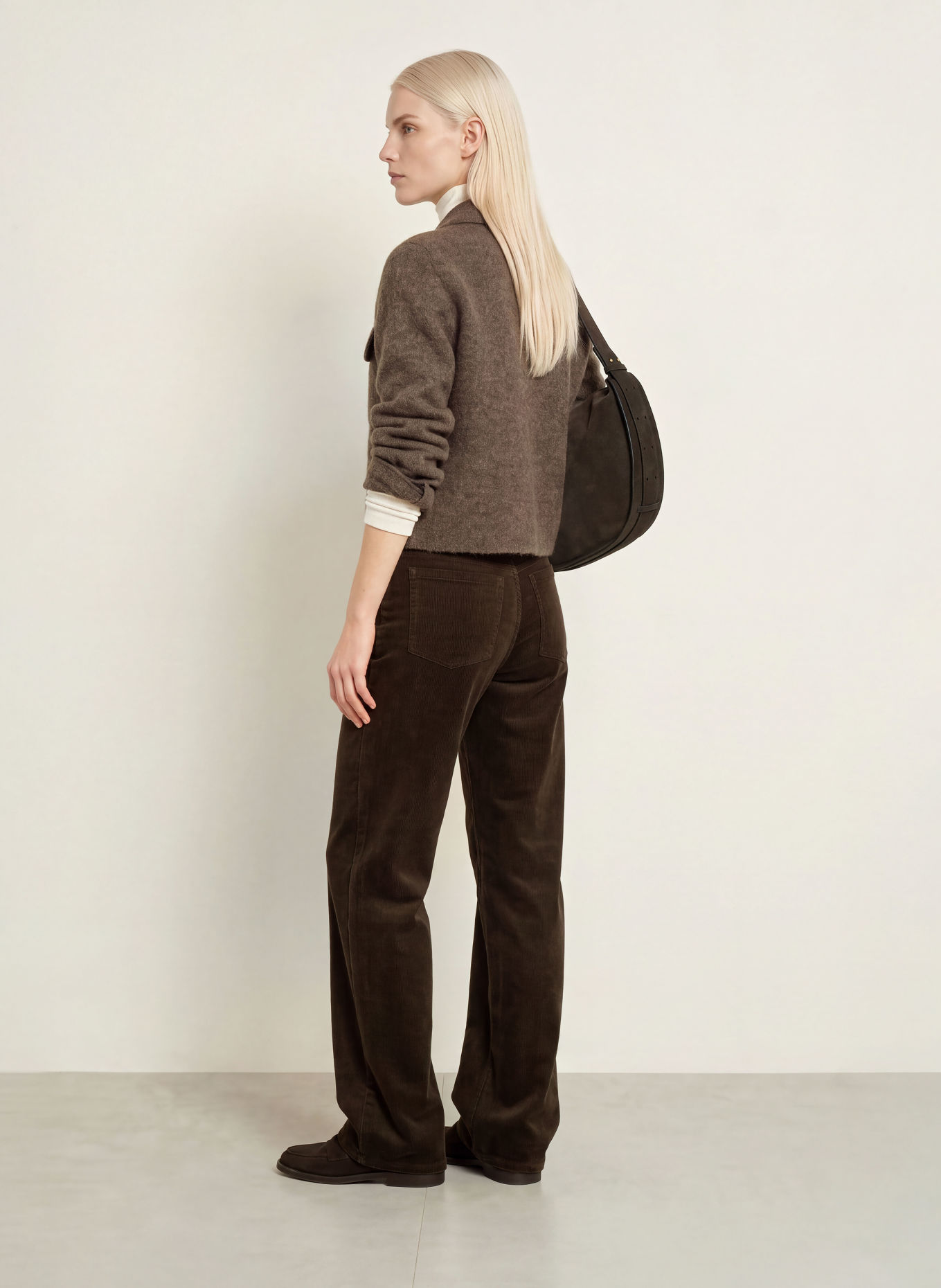 Marc O'Polo Strickjacke mit Alpaka: DUNKELBRAUN