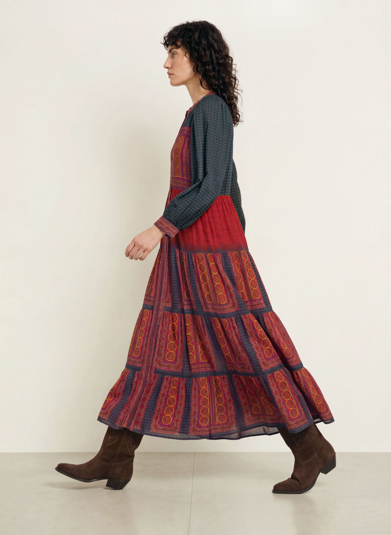 ba&sh Kleid OLLY: DUNKELROT / PETROL / DUNKELBLAU