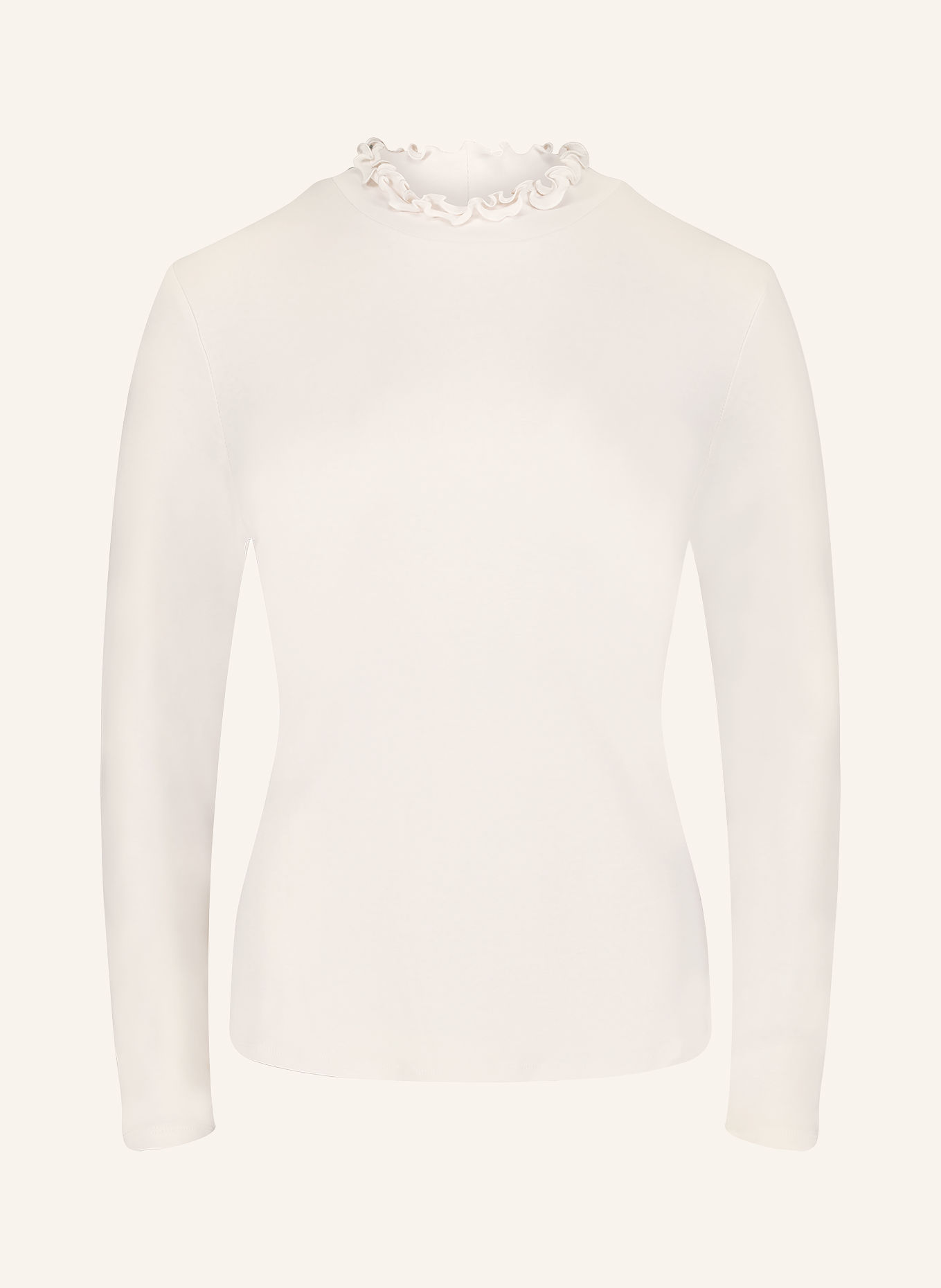 CARTOON Longsleeve met lange mouwen en ruches: ECRU