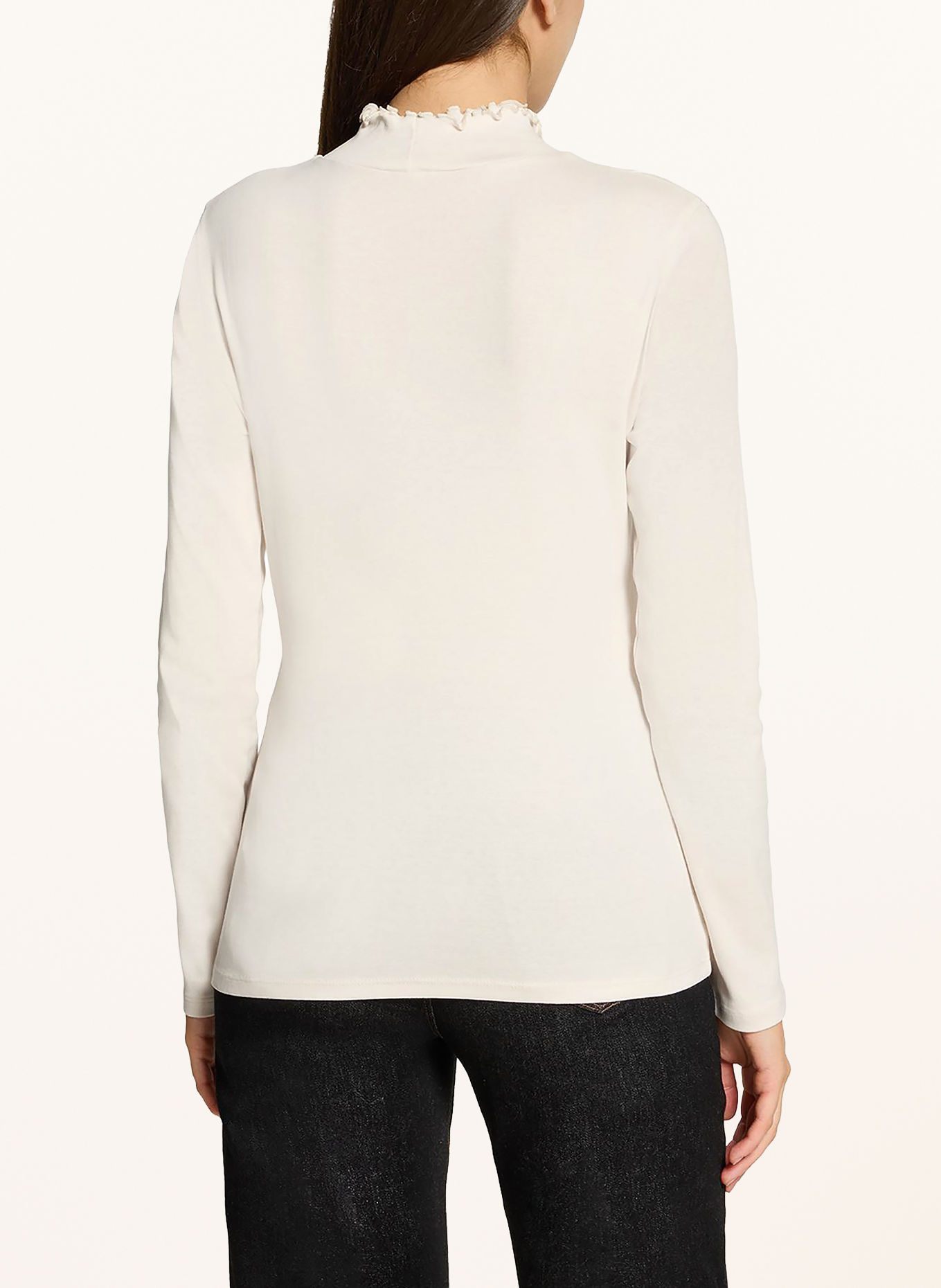 CARTOON Longsleeve met lange mouwen en ruches: ECRU