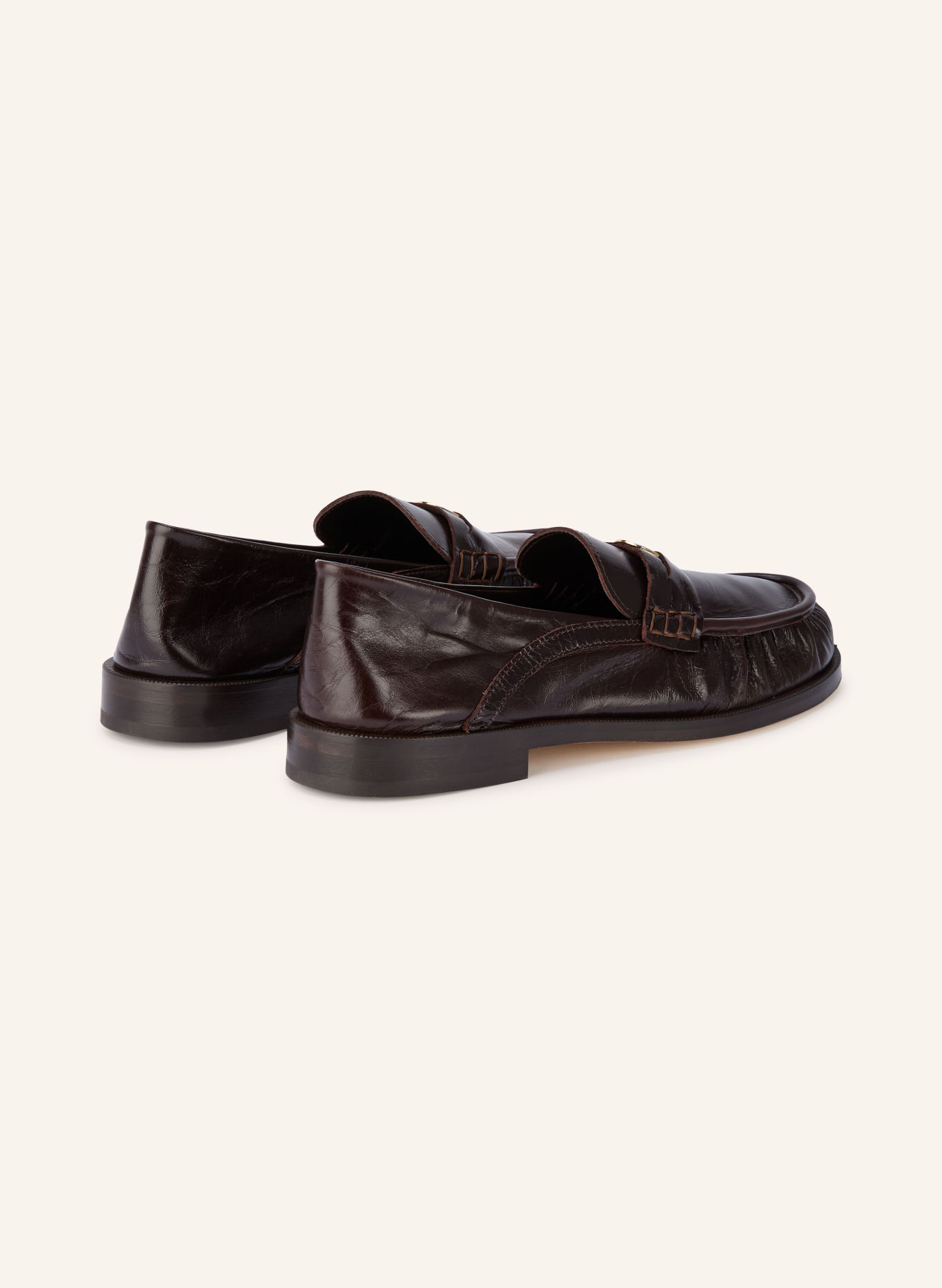 CLAUDIE PIERLOT Penny-Loafer: DUNKELBRAUN / GOLD