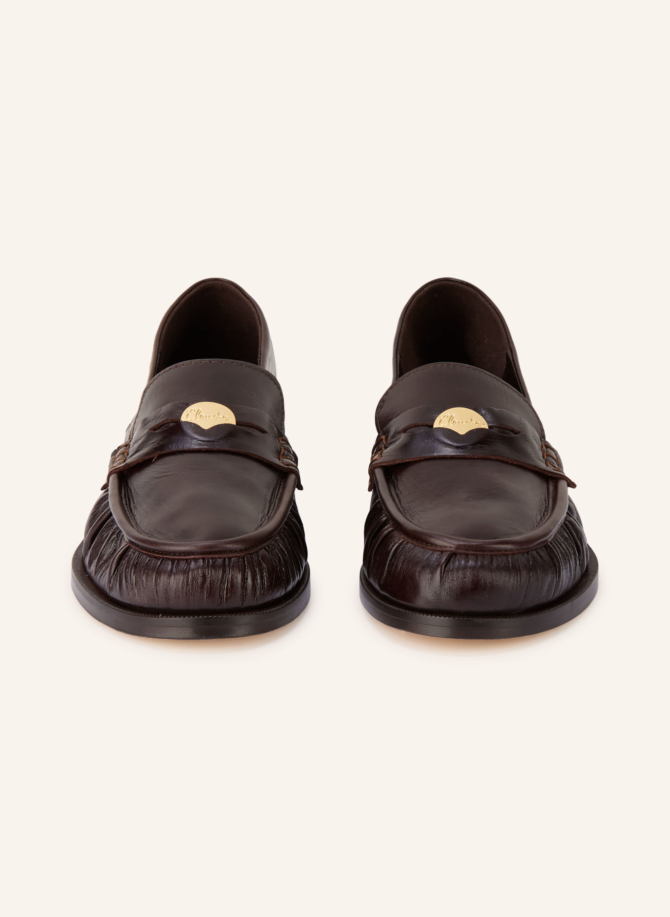 CLAUDIE PIERLOT Penny-Loafer: DUNKELBRAUN / GOLD