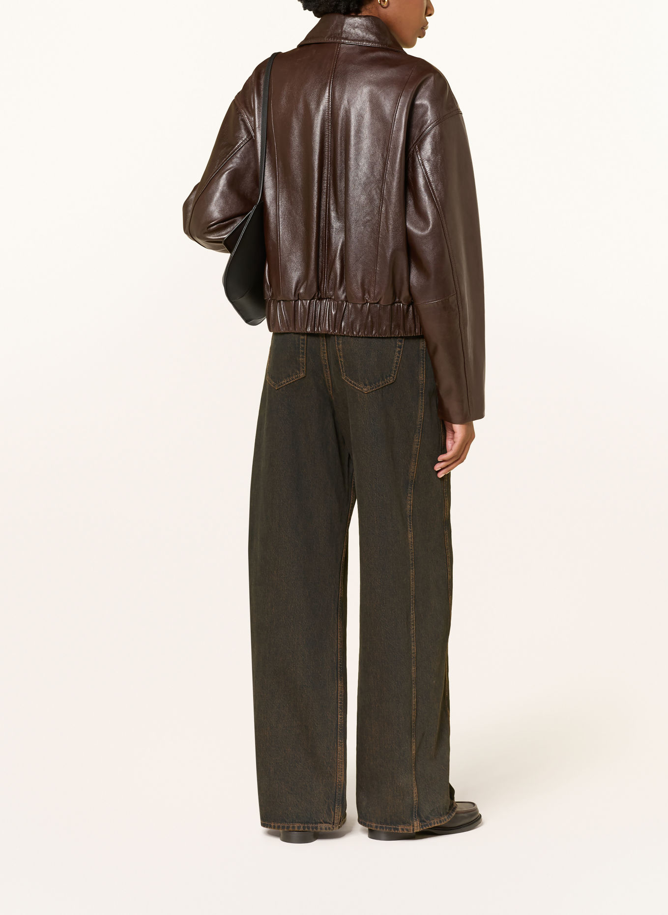 CLAUDIE PIERLOT Wide Leg Jeans: G036 BROWN DENIM