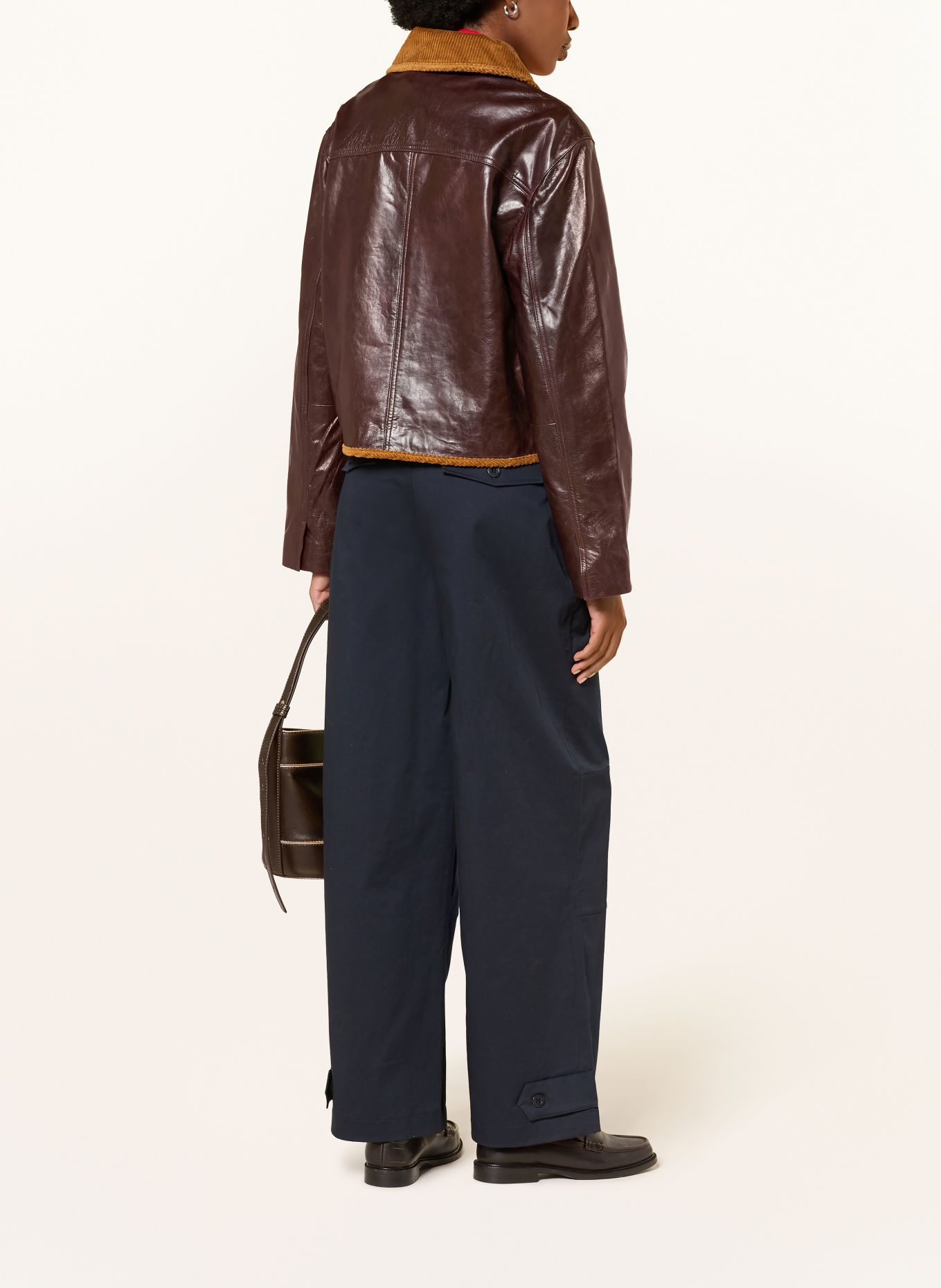 CLAUDIE PIERLOT Lederjacke: DUNKELROT