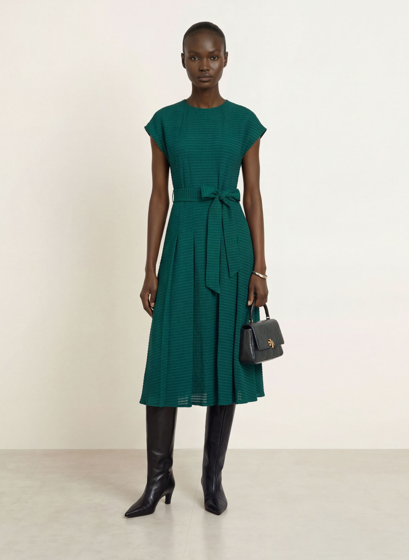 HOBBS Rochie VIVIENE: VERDE ÎNCHIS