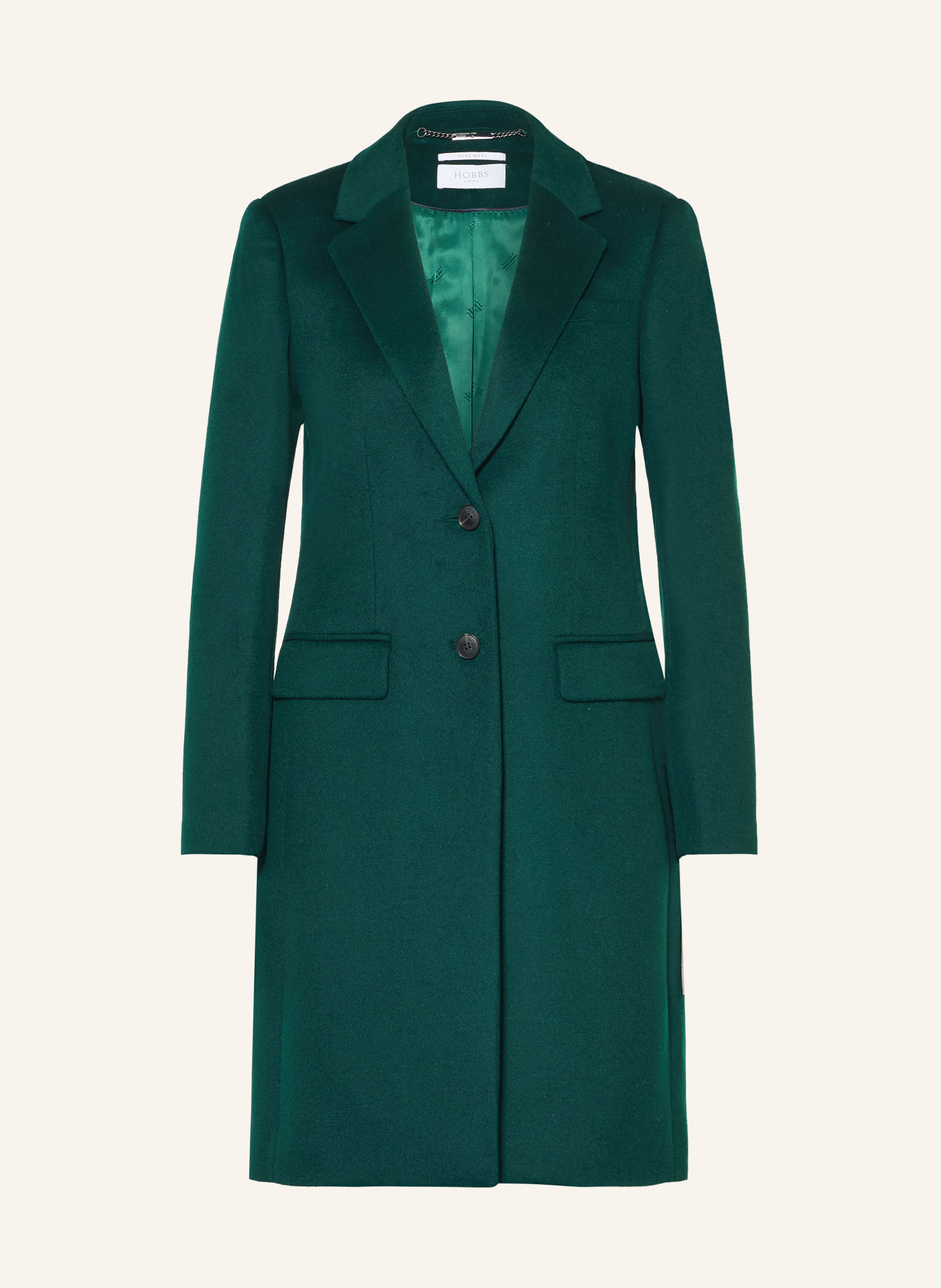 HOBBS Palton din lână CAVENDISH: VERDE ÎNCHIS