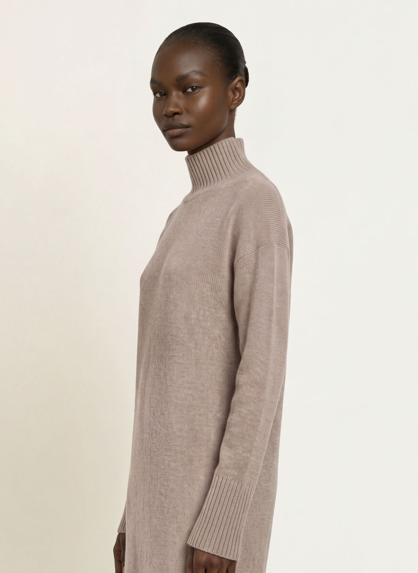 LADNERI HAMPTONS Knit Dress with Cashmere: BEIGE
