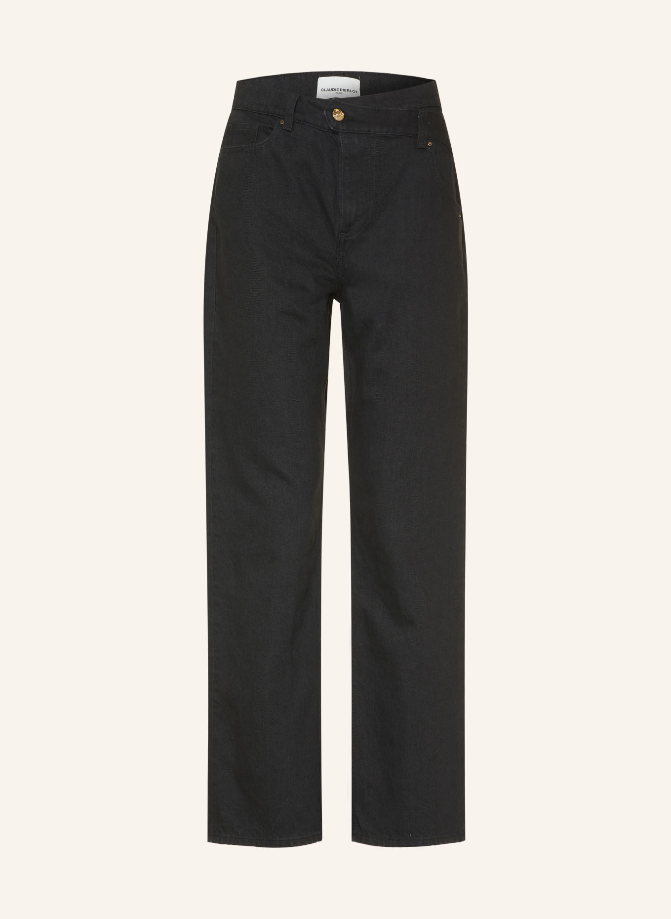 CLAUDIE PIERLOT Straight Jeans: V002 BLACK DENIM