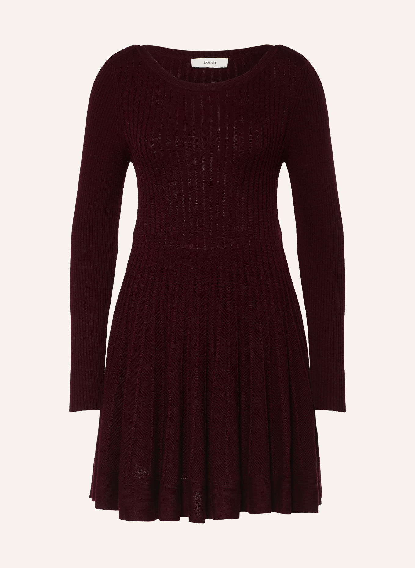 ba&sh Rochie tricotată PAOLA: ROȘU ÎNCHIS