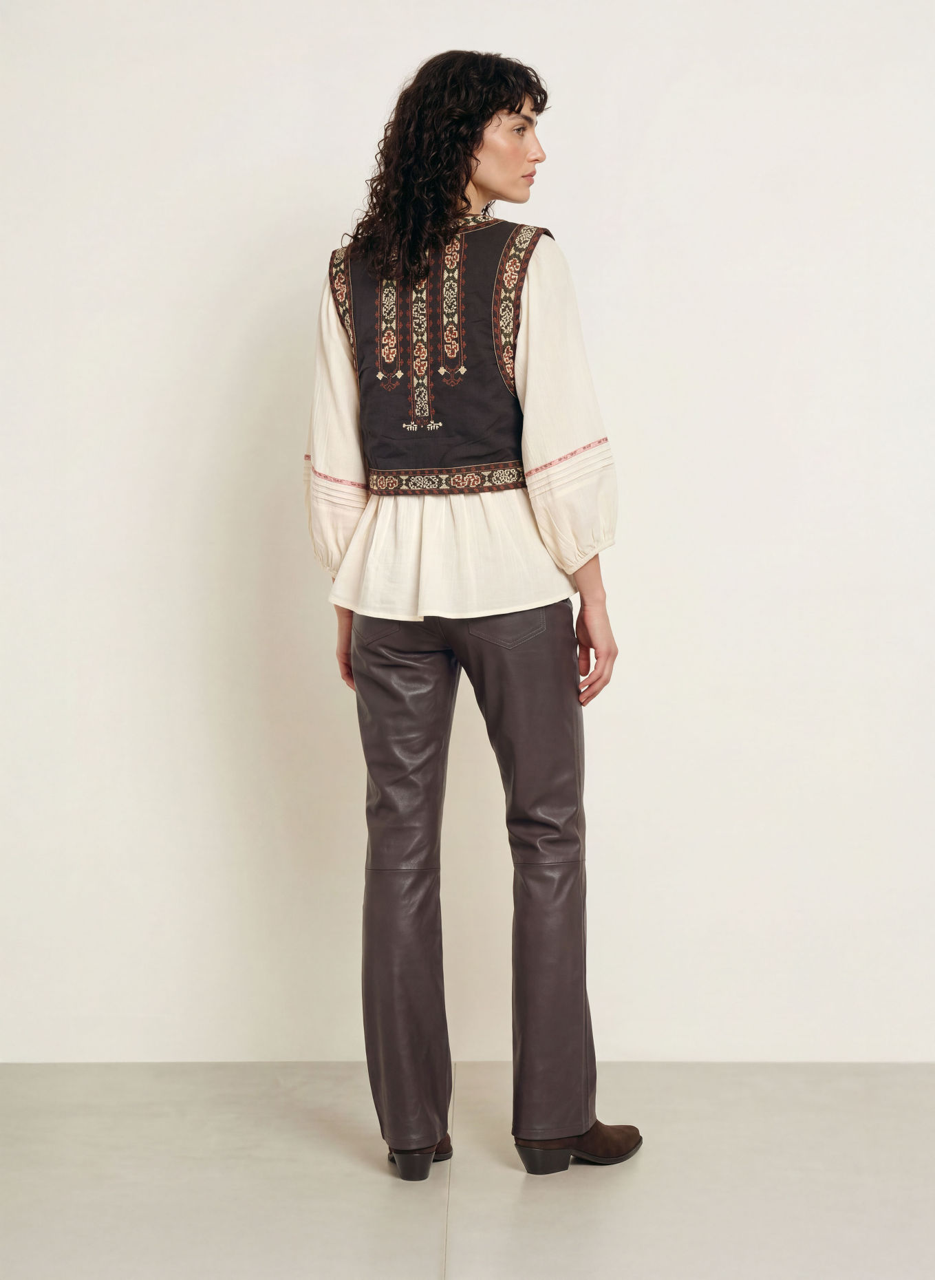 ba&sh Lederhose LIOR: DUNKELBRAUN