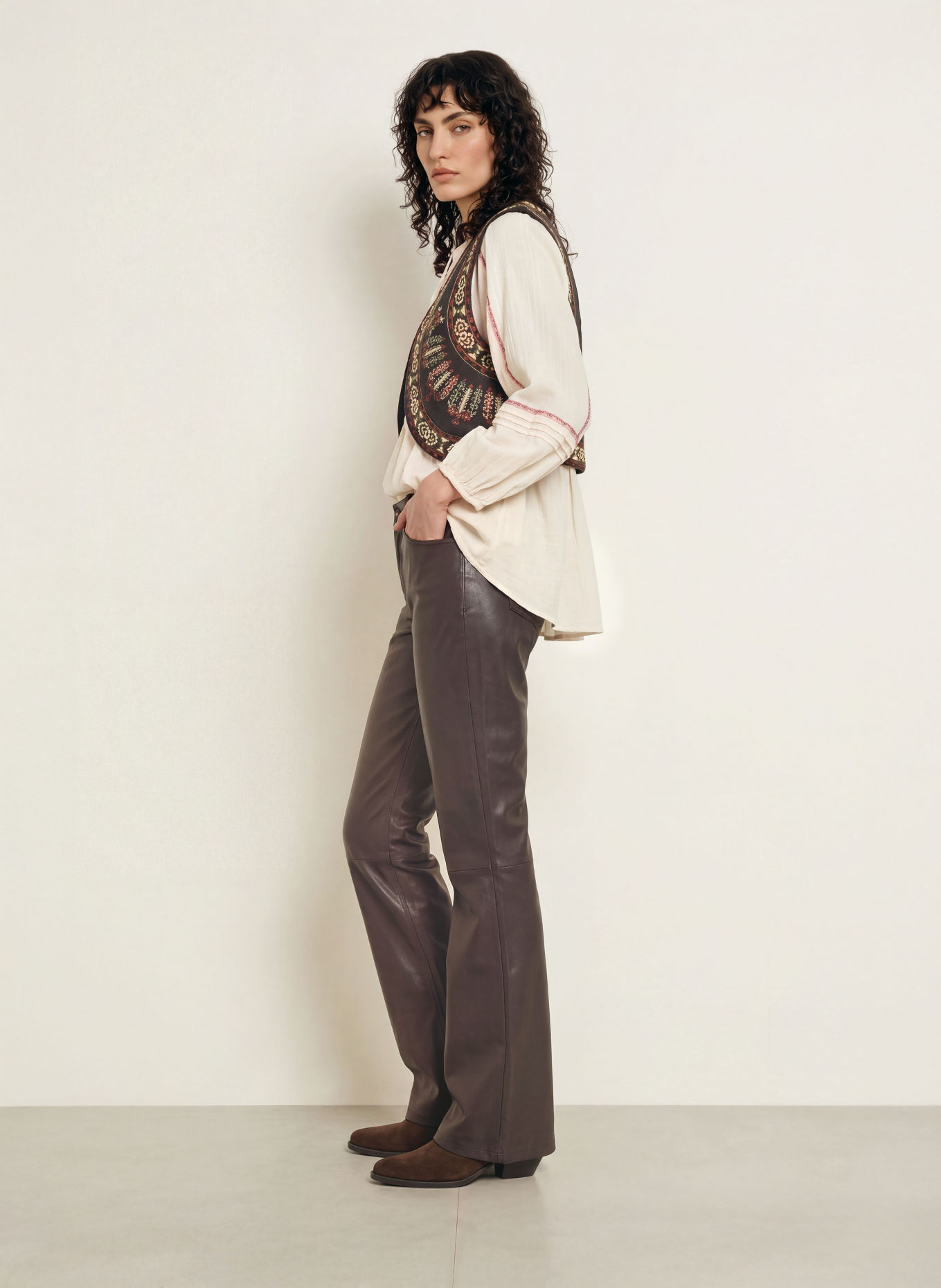 ba&sh Lederhose LIOR: DUNKELBRAUN