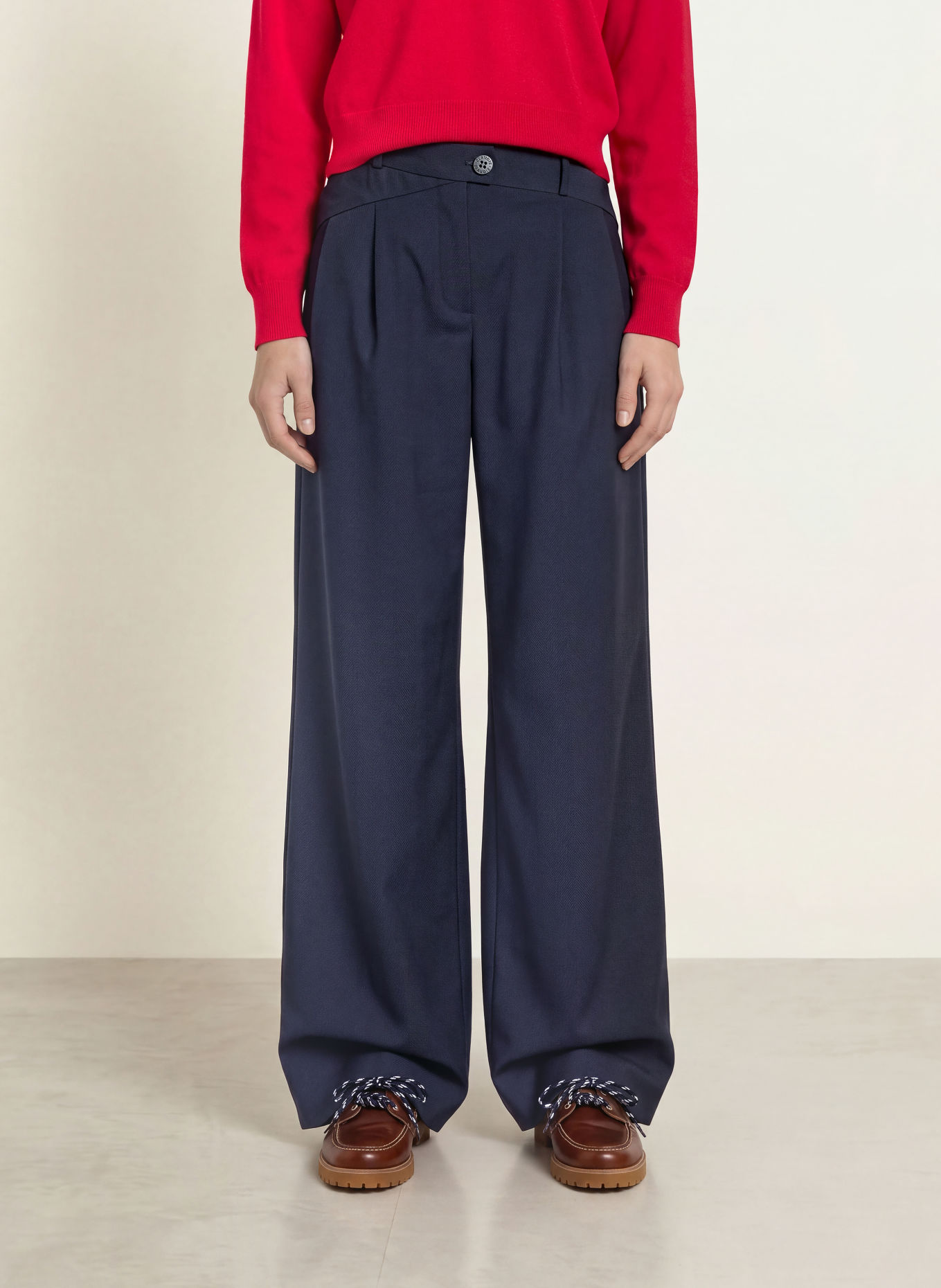 CLAUDIE PIERLOT Marlenehose: DUNKELBLAU