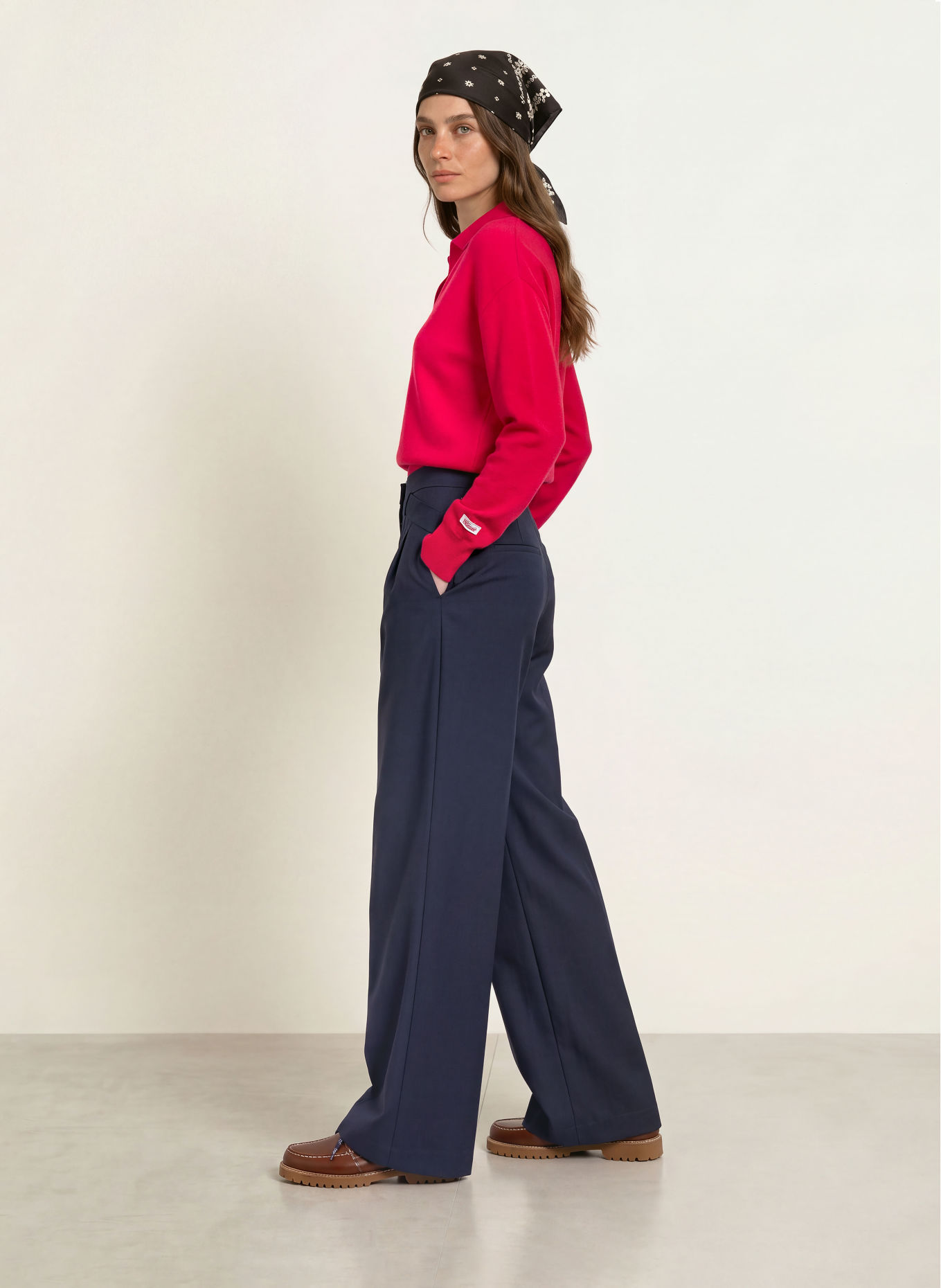 CLAUDIE PIERLOT Marlenehose: DUNKELBLAU