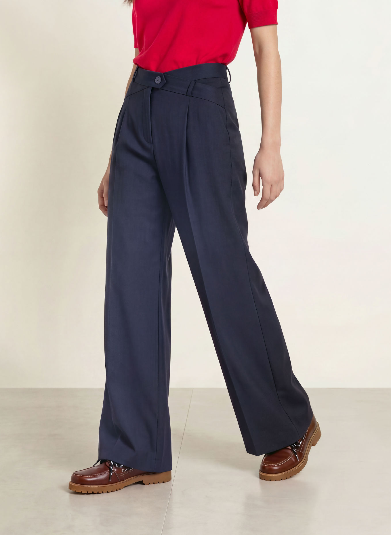 CLAUDIE PIERLOT Marlenehose: DUNKELBLAU