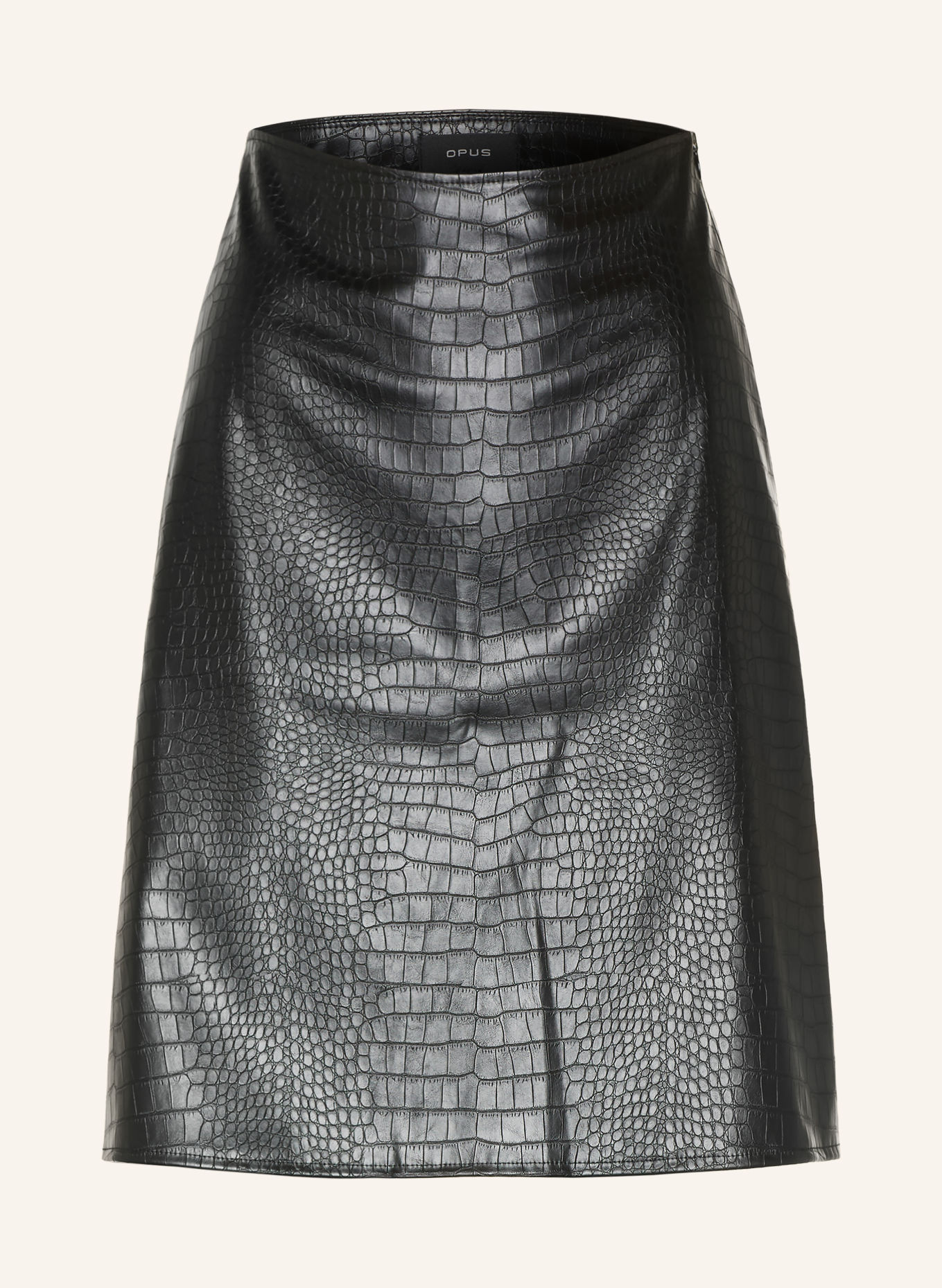 OPUS Jupe REANA GLOWY aspect cuir: NOIR